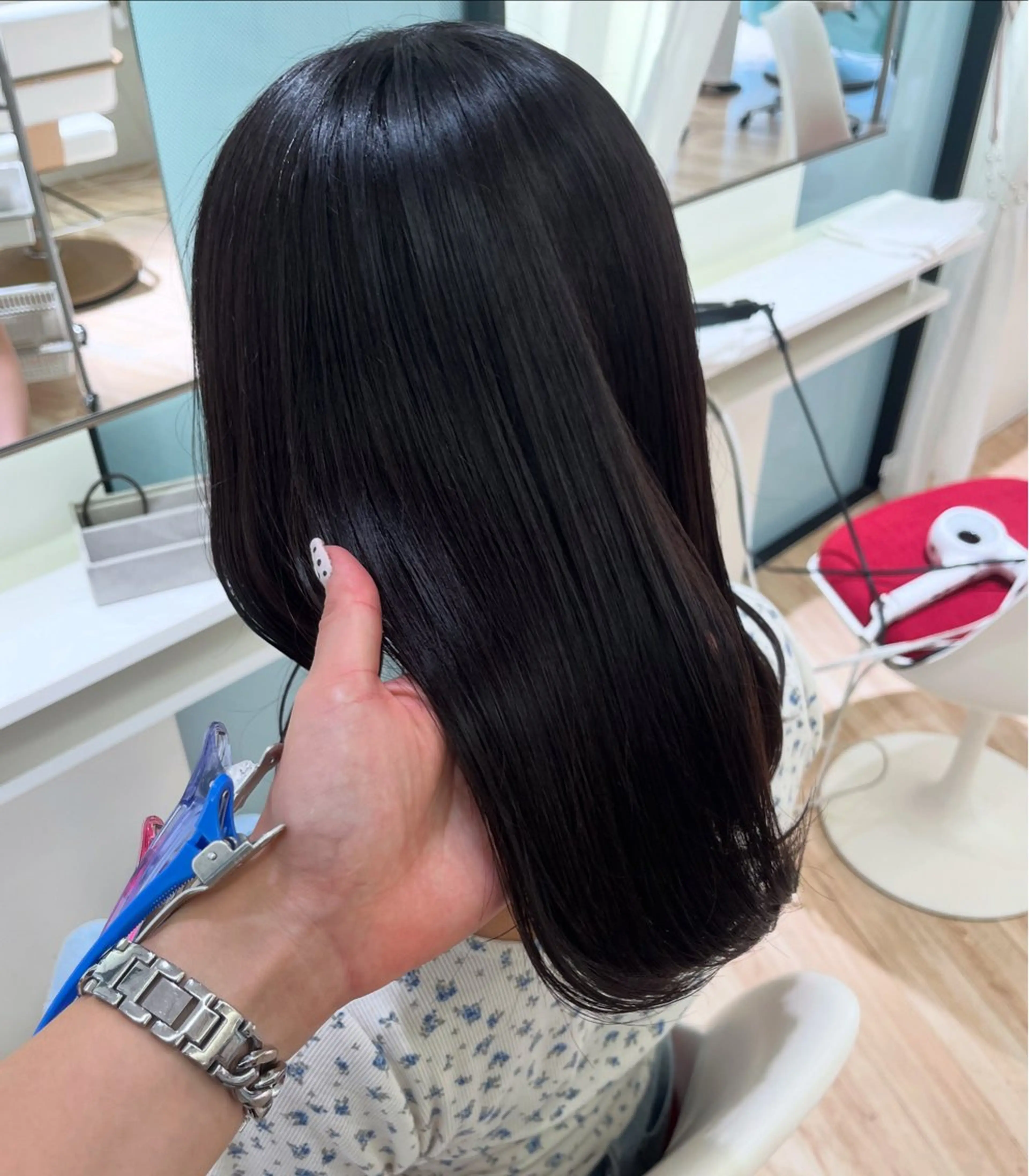 ミディアム カラー ヘアカラー Parve Mix 森 美遥🇰🇷🩶のヘアスタイル