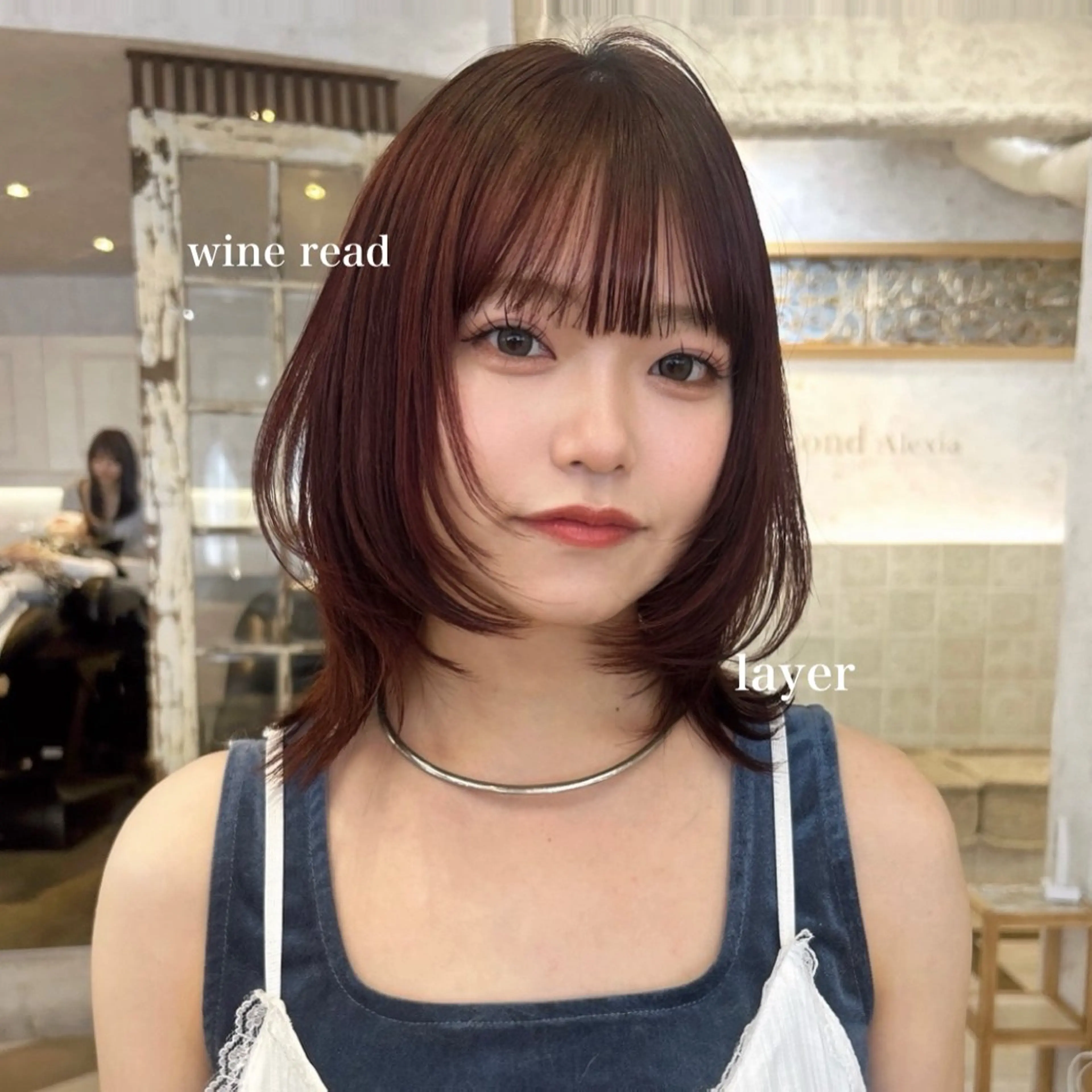 ミディアム カット ヘアカラー 艶カラー/ボブ /似合わせ/田口愛那のヘアスタイル