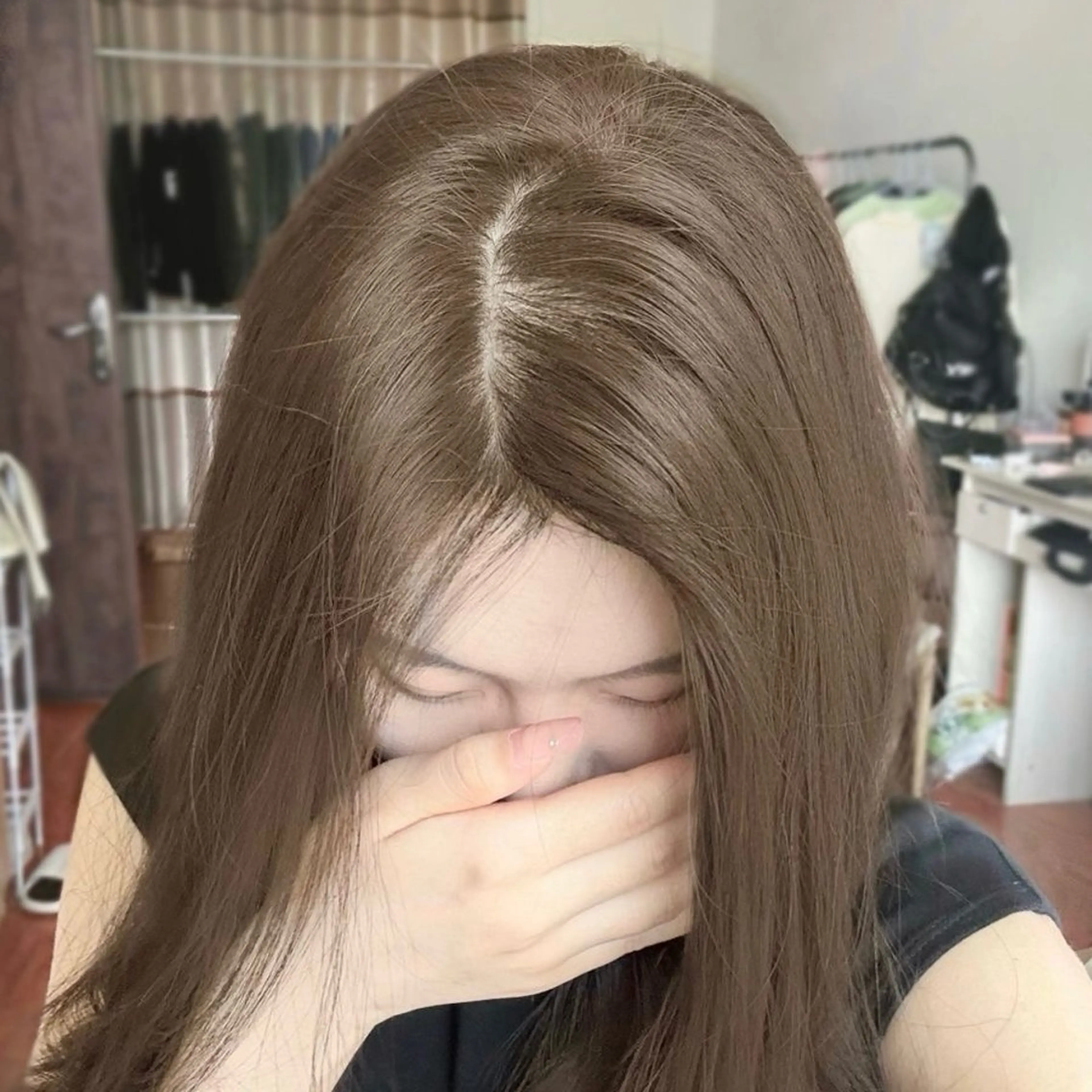 ロング カラー ヘアアレンジ ヘアカラー トリートメント ヘッドスパ ヘアセット 透け上品ハイトーン 職人ゆうと🤍のヘアスタイル