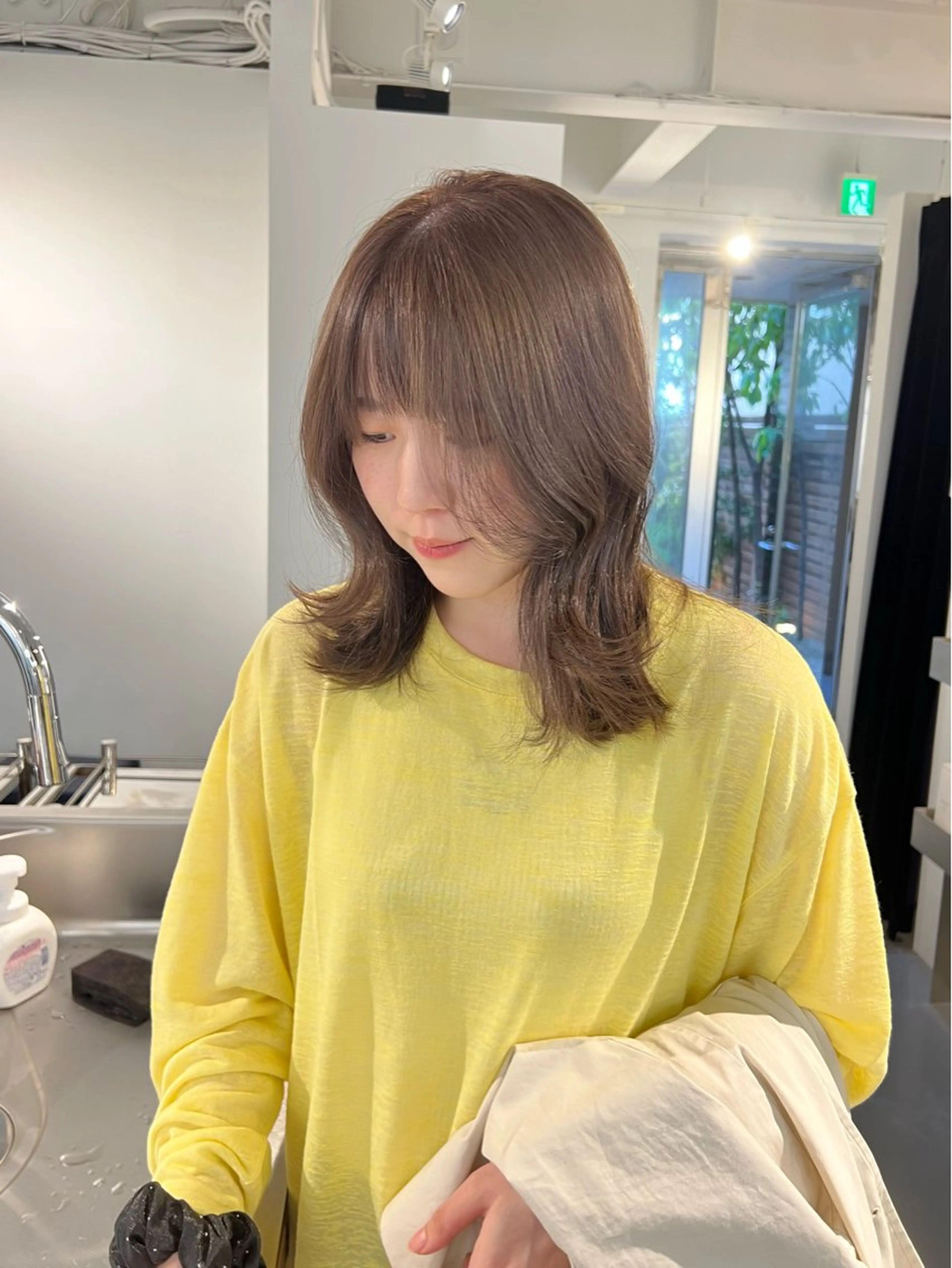 ミディアム カラー ブリーチ ブリーチなしカラー sakoda shunkiのヘアスタイル