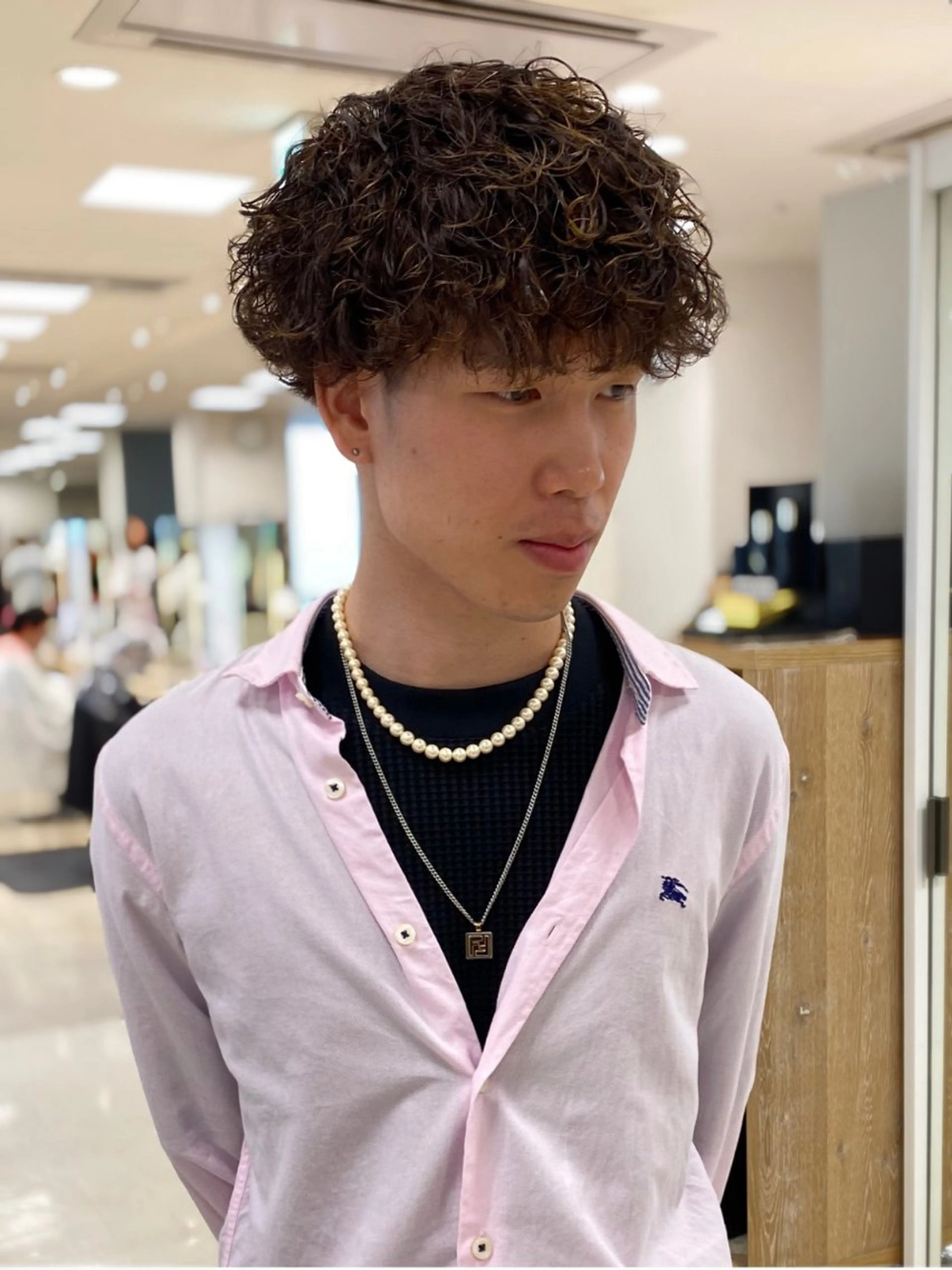 ミディアム パーマ ミディアムパーマ ニュアンスパーマ 銀座/ハイライト特化 🌿ブリーチ/片山のヘアスタイル