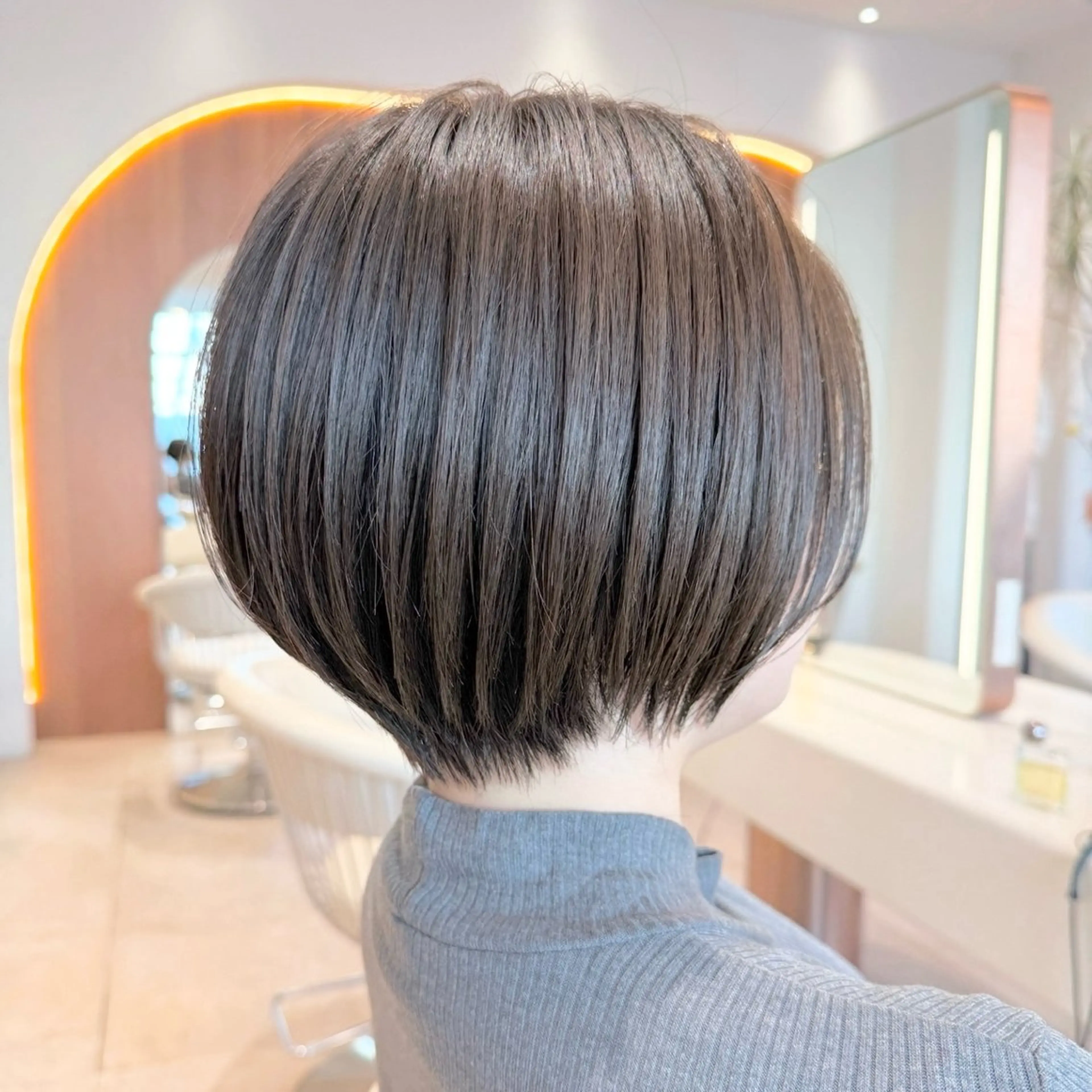 ショート カラー ショートボブ 丸みショート ボブ ショートヘア カット ヘアカラー 縮毛矯正 トリートメント 田中航平/渋谷ボブ/ レイヤーボブのヘアスタイル