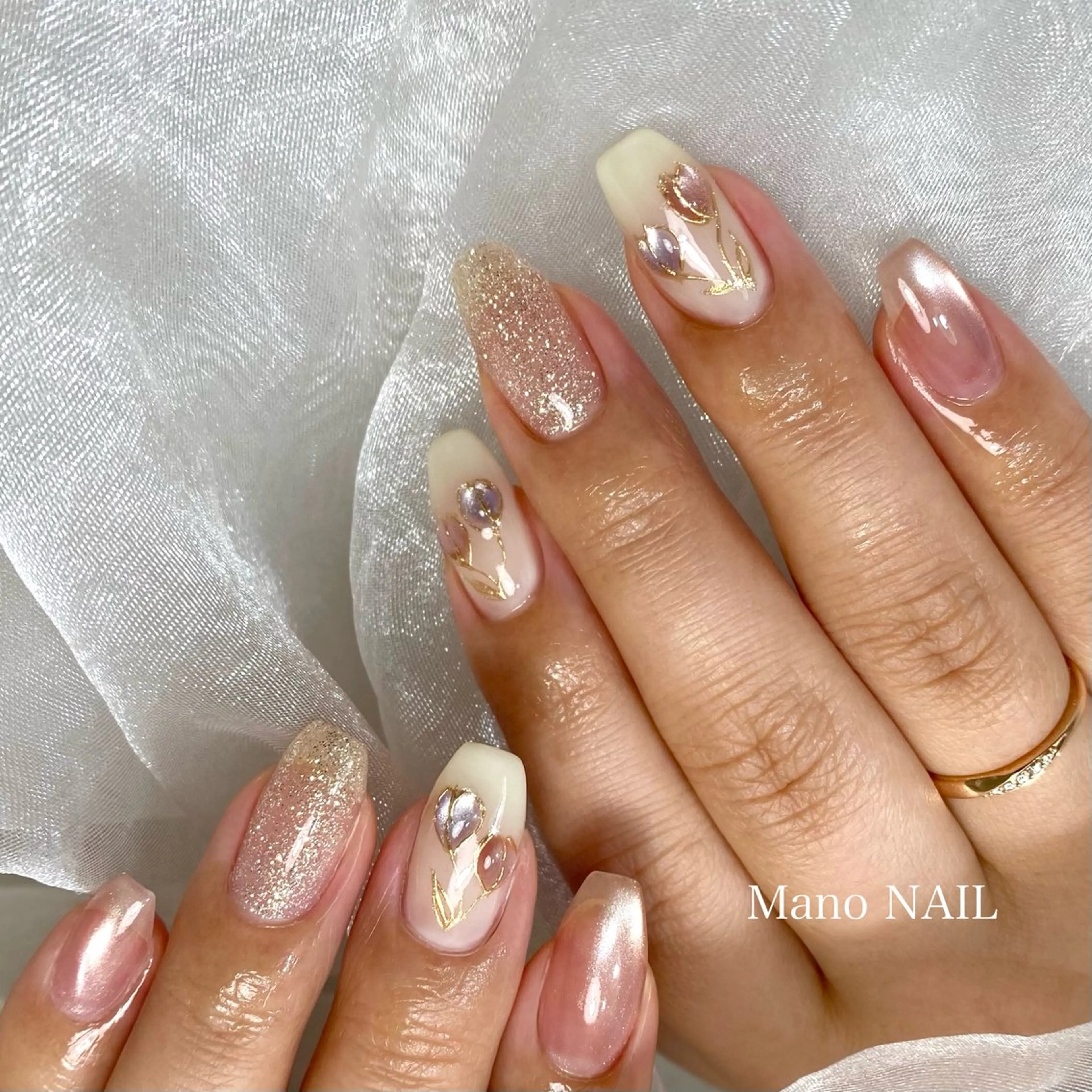 ネイル 春ネイル ハンドネイル Mano NAILのネイルデザイン