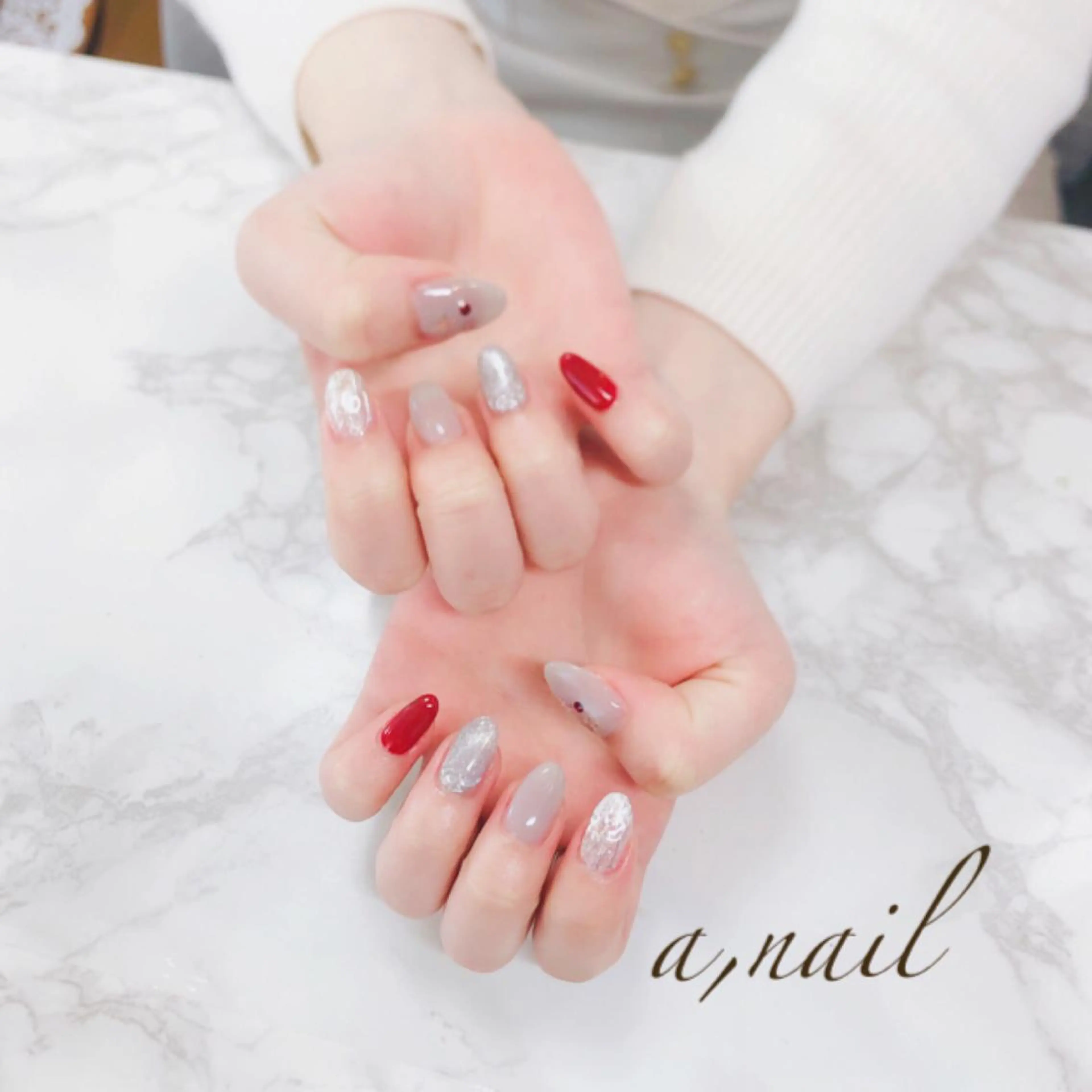 ネイル フットネイル ジェルネイル グラデーション ラメ(グリッター) ラメグラデーション ネイルサロン エーネイルのネイルデザイン