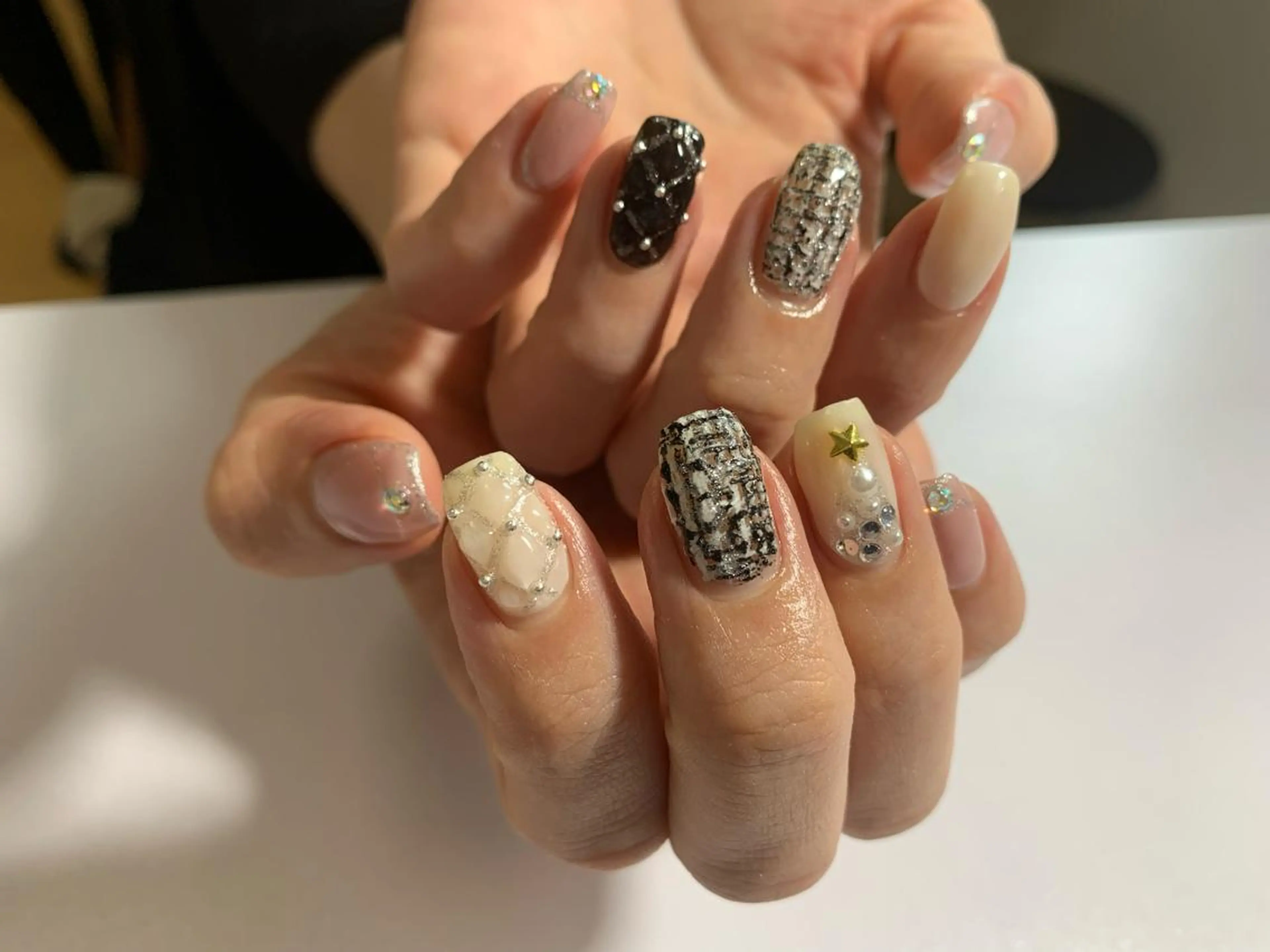 ネイル ツイードネイル 冬ネイル 北川 恭子のネイルデザイン