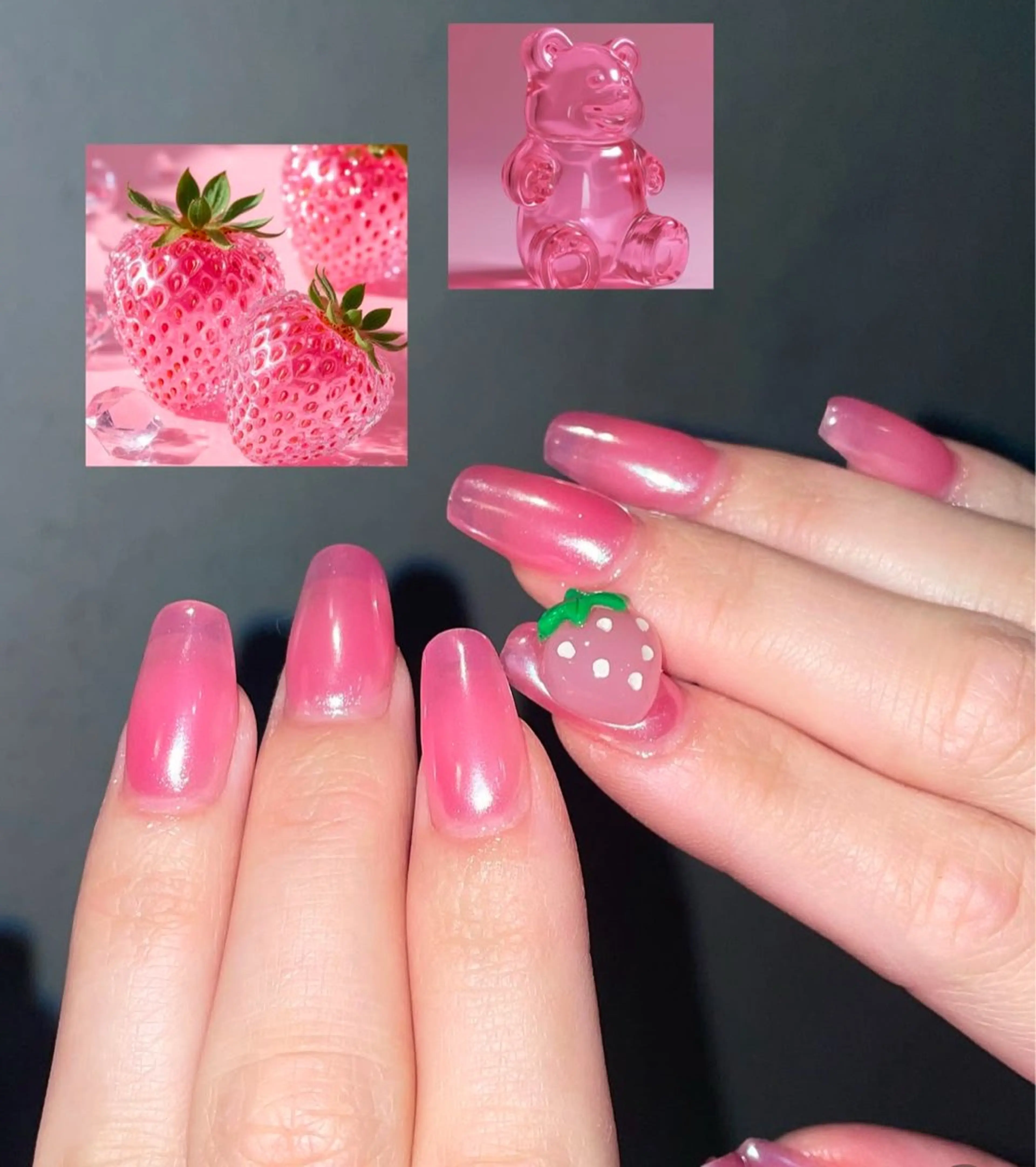 【mirror/aurora】自爪+ミラーネイル/オーロラネイルの写真