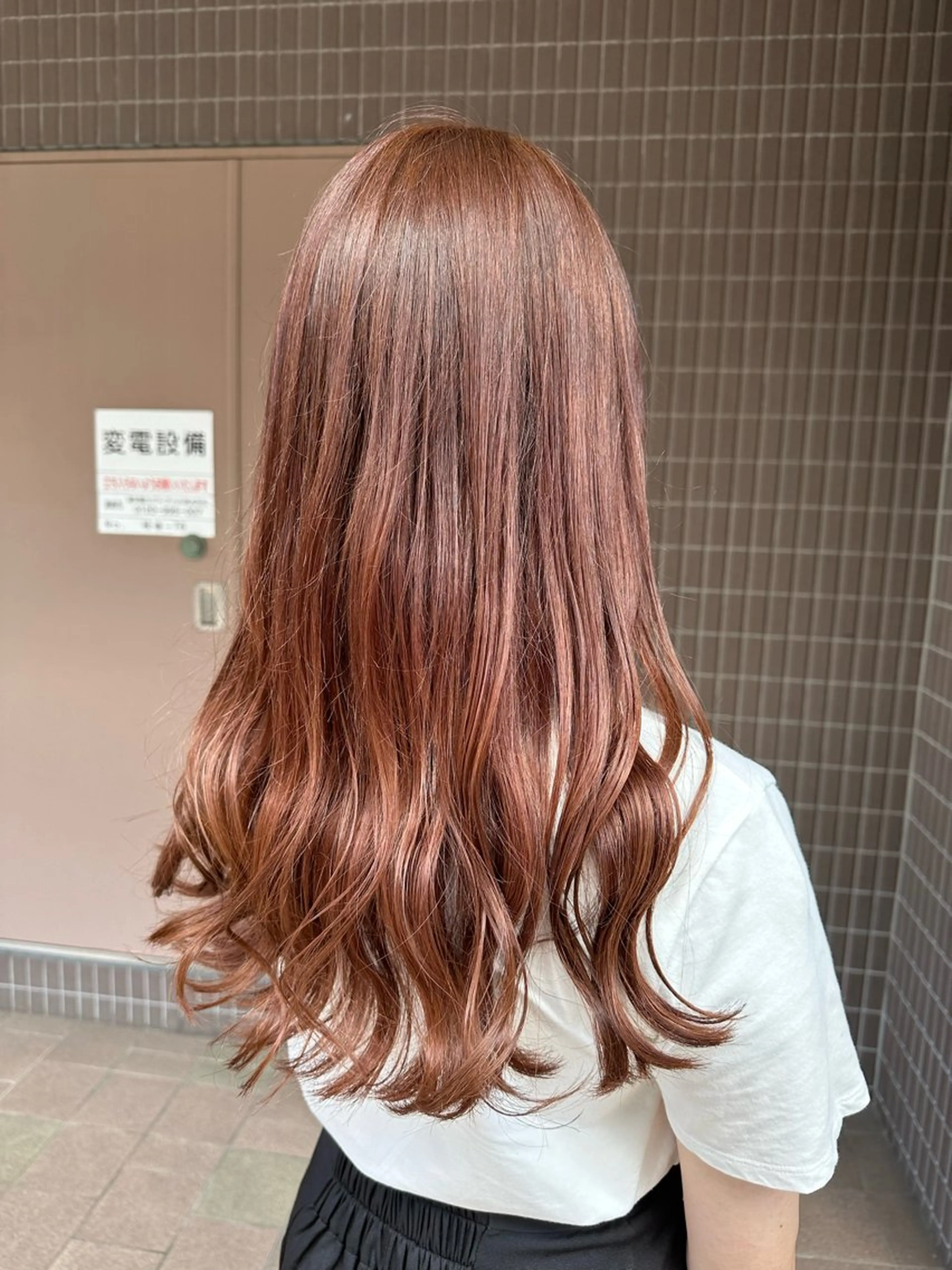 ロング カラー ベージュカラー ピンクカラー ピンクベージュ 清水 遥香のヘアスタイル