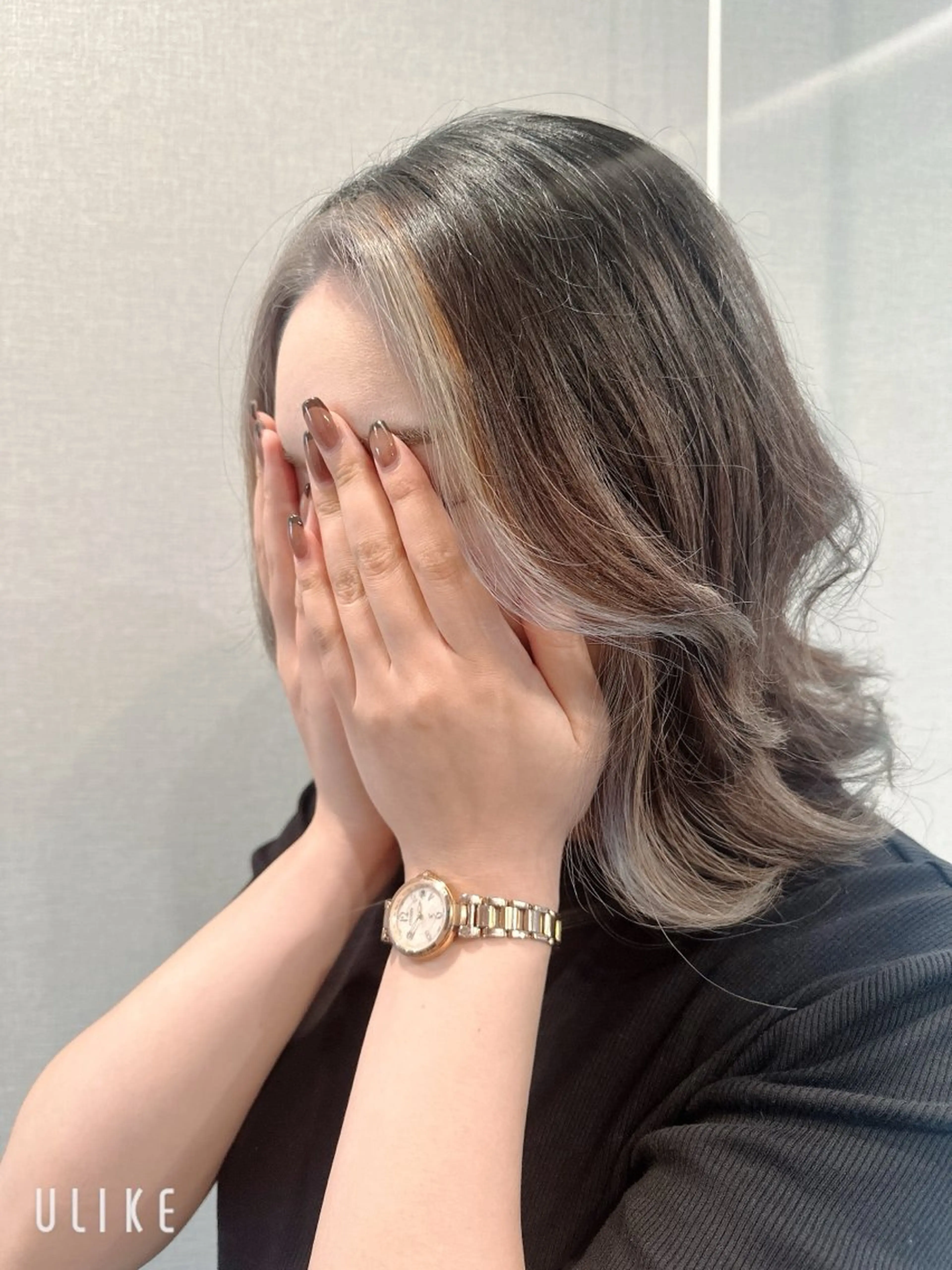 セミロング カラー ヘアカラー K Harukaのヘアスタイル