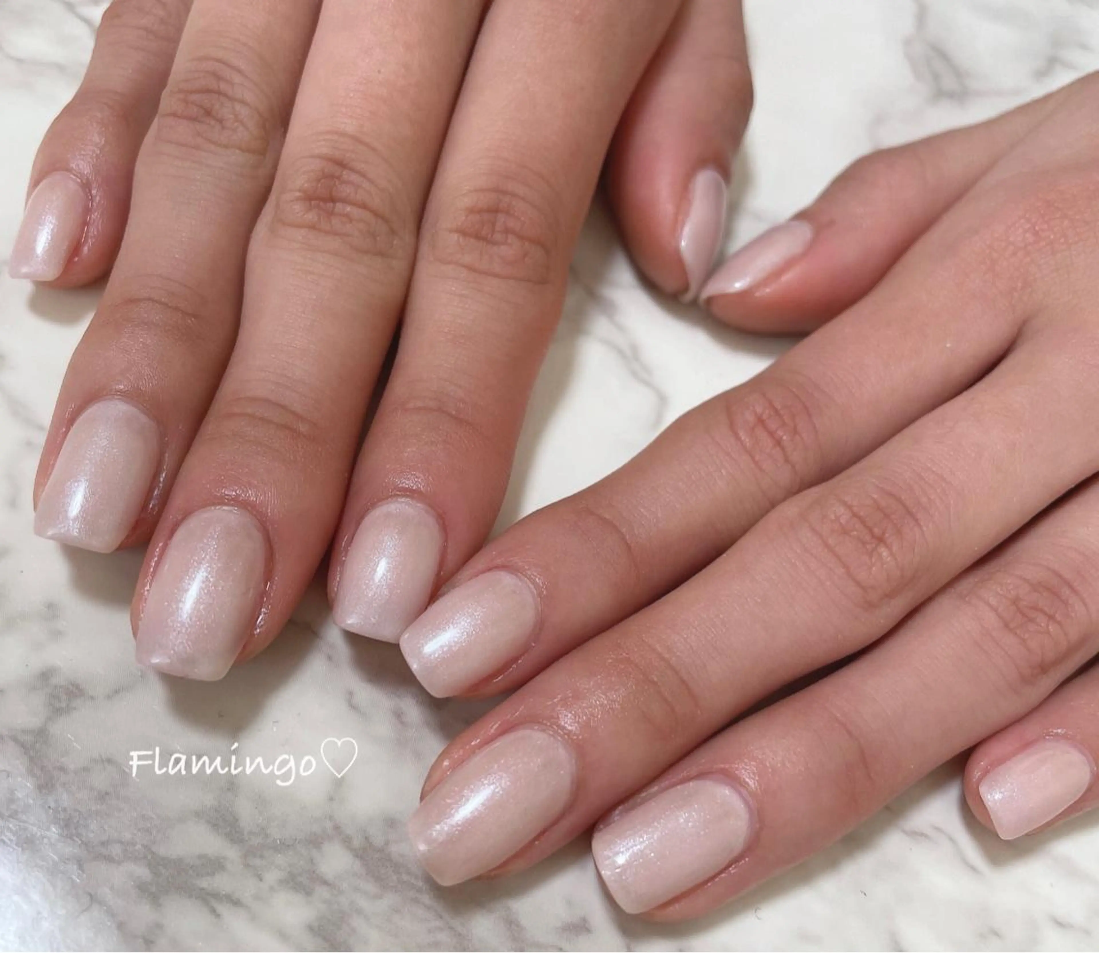 ネイル ジェルネイル ワンカラーネイル シンプルネイル 冬ネイル ハンドネイル 40代からの爪肌を 労る♡きちんとネイルのネイルデザイン