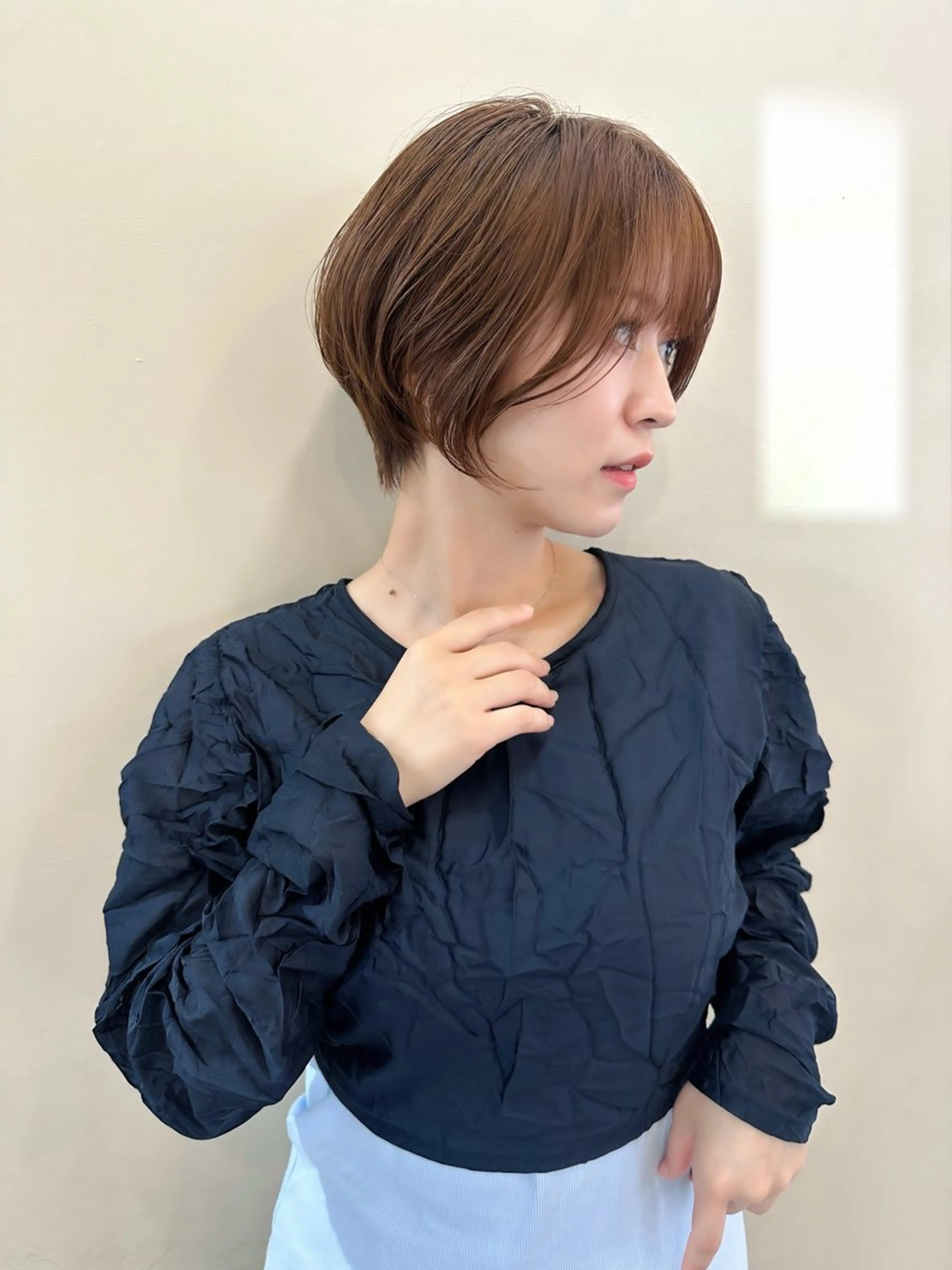 ショート ショートボブ ボブ くびれヘア ショートヘア 鎌倉 彩のヘアスタイル