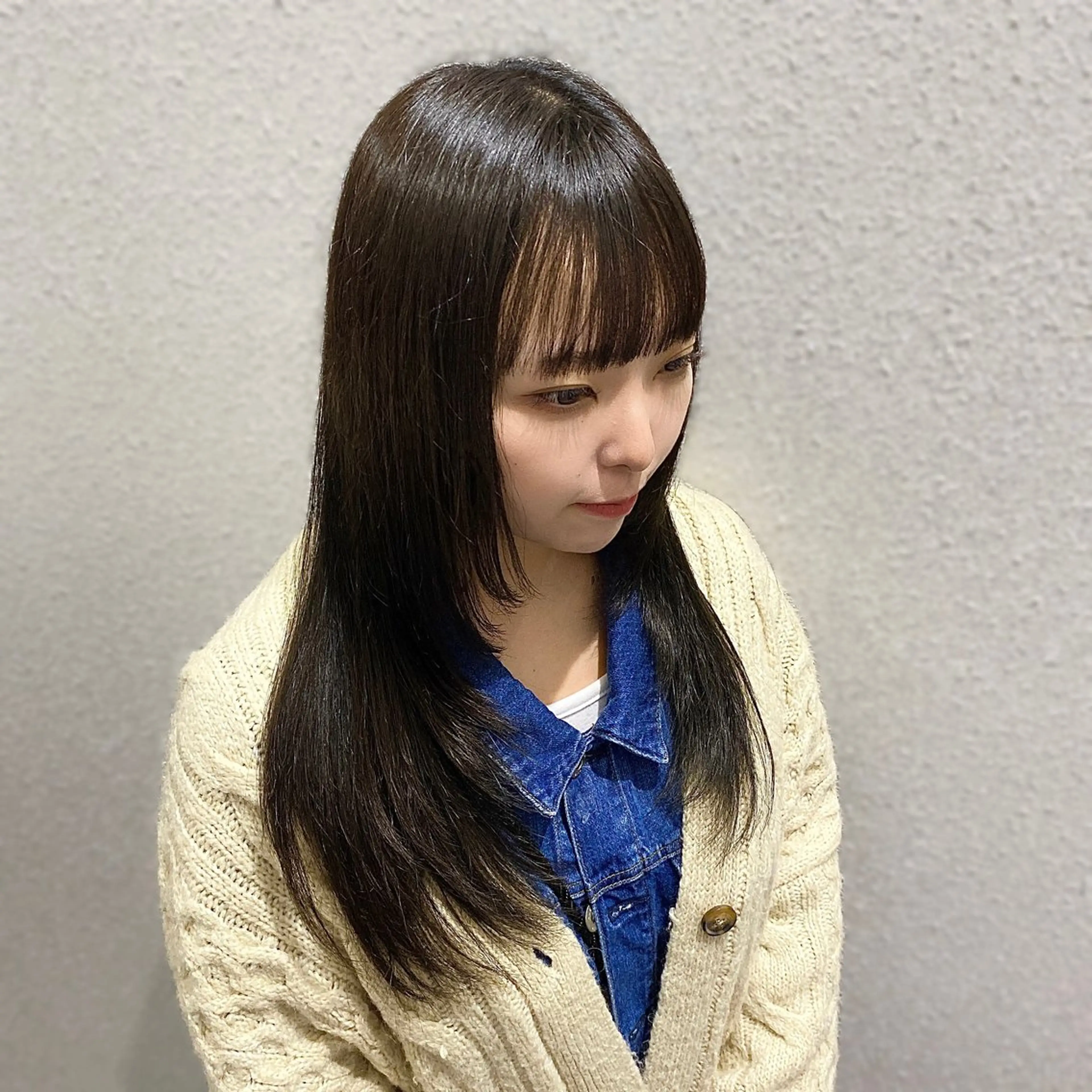 ロング カラー カット ヘアカラー トリートメント RINA🦋 【韓国風/艶髪】のヘアスタイル