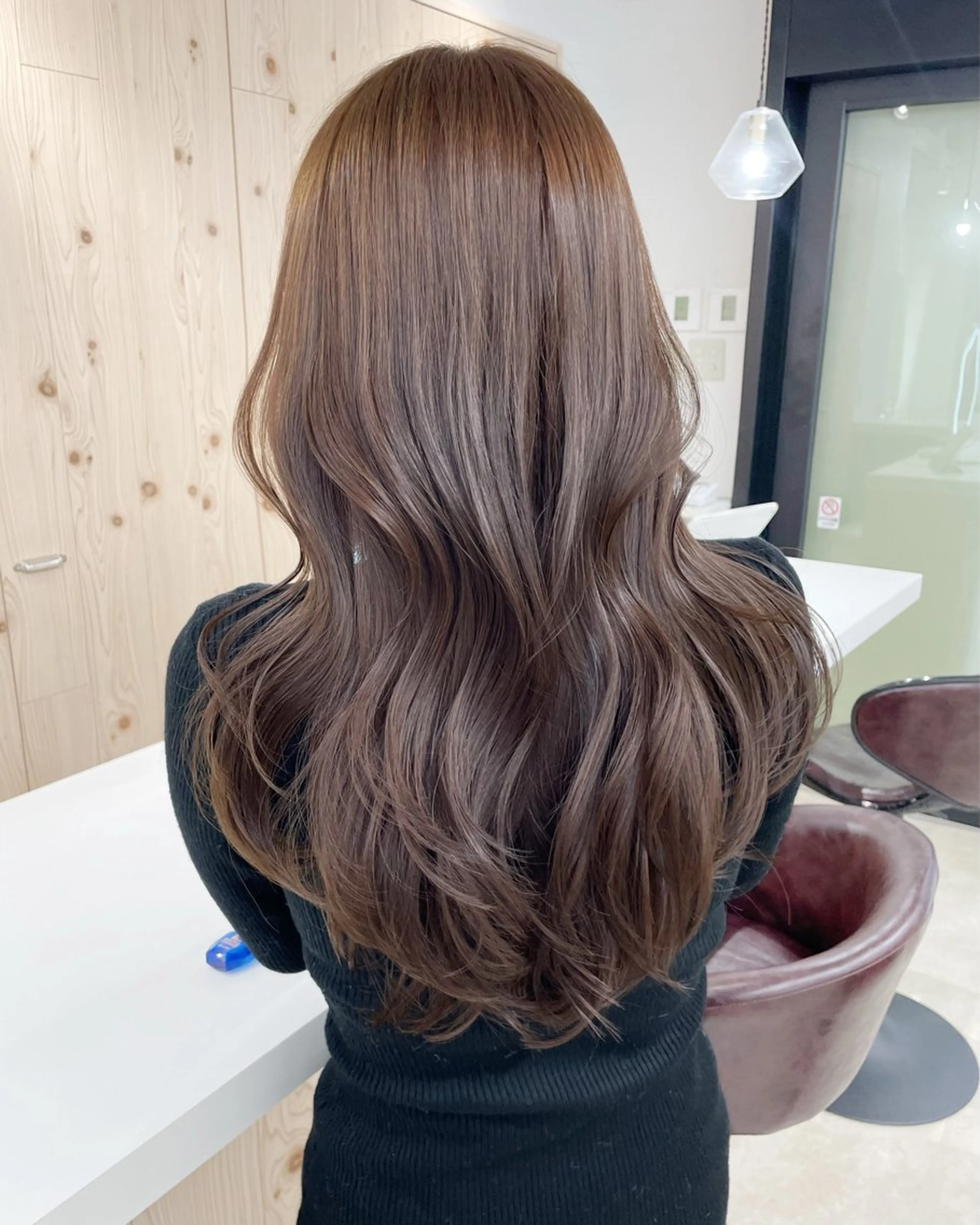 ロング カラー カット ヘアカラー トリートメント ヘアセット 新宿/韓国ヘア/ 髪質改善ストレートのヘアスタイル