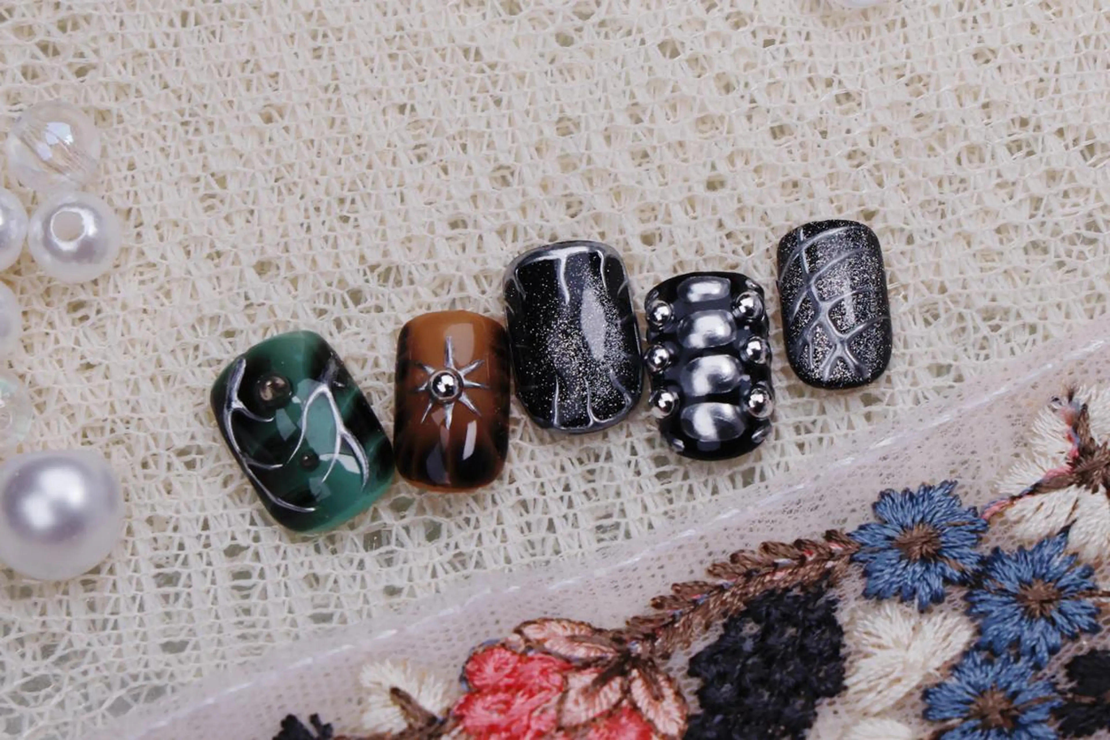 ネイル ハロウィン ロングネイル マグネットネイル スカルプネイル ネイルチップ ハンドネイル MSSugar Nailのネイルデザイン