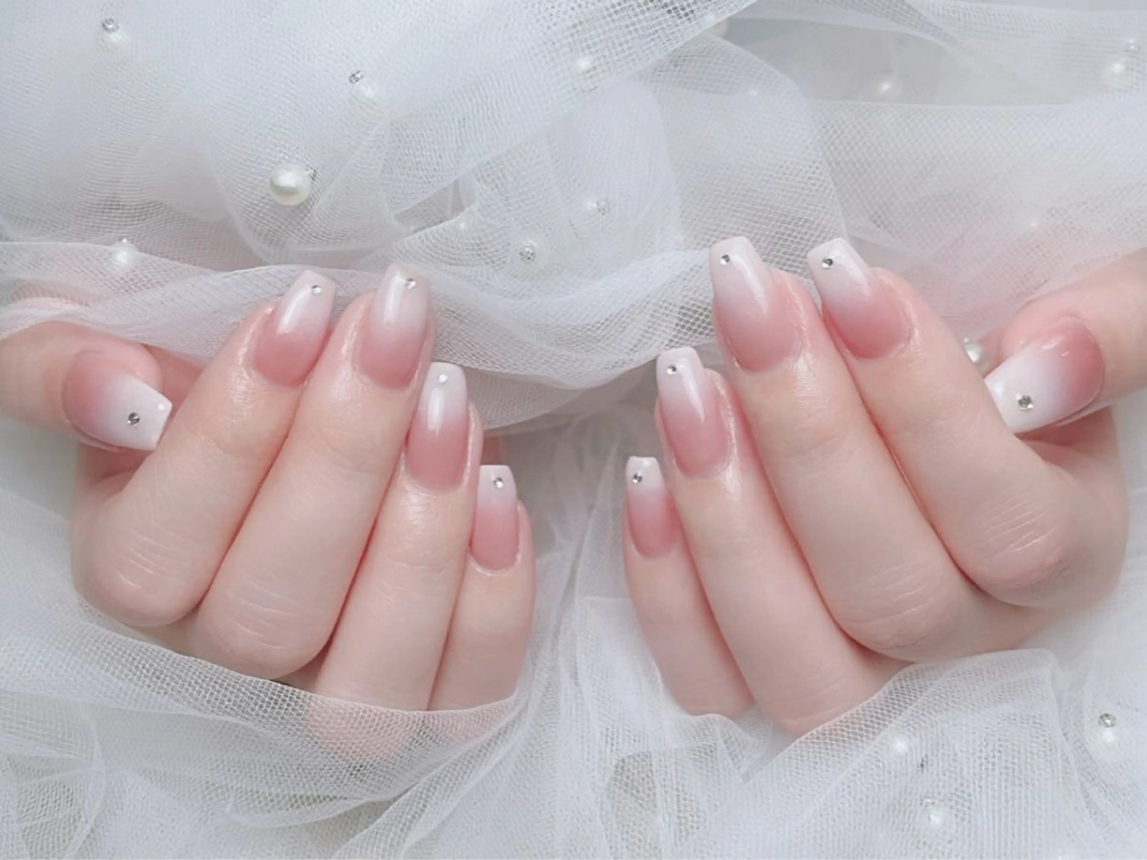 ネイル フレンチネイル ジェルネイル ハート 韓国ネイル マグネットネイル ハンドネイル ネイルサロン lotusのネイルデザイン