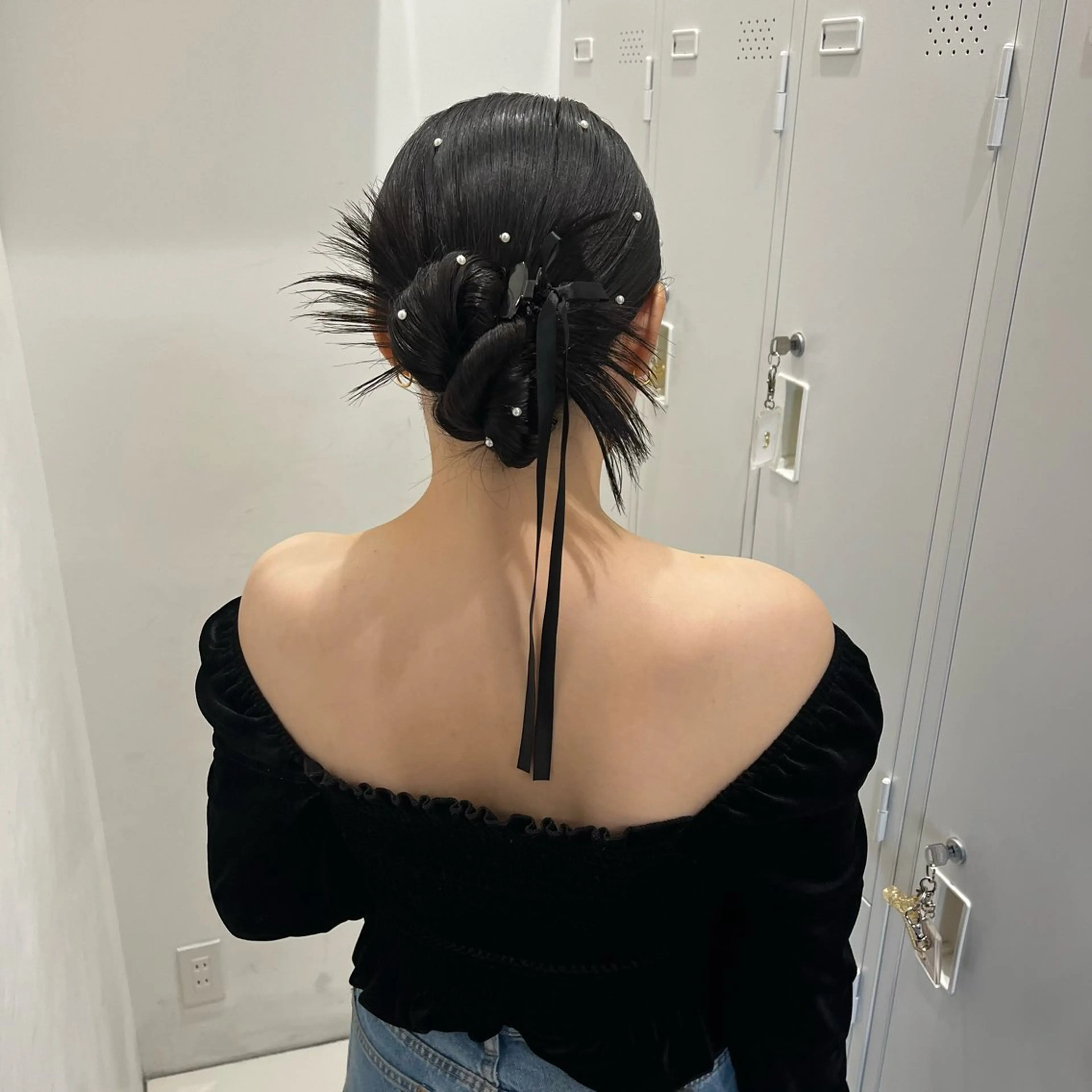 セミロング ヘアアレンジ ヘアセット riko/レイヤー/ 艶カラー/ヘアセットのヘアスタイル