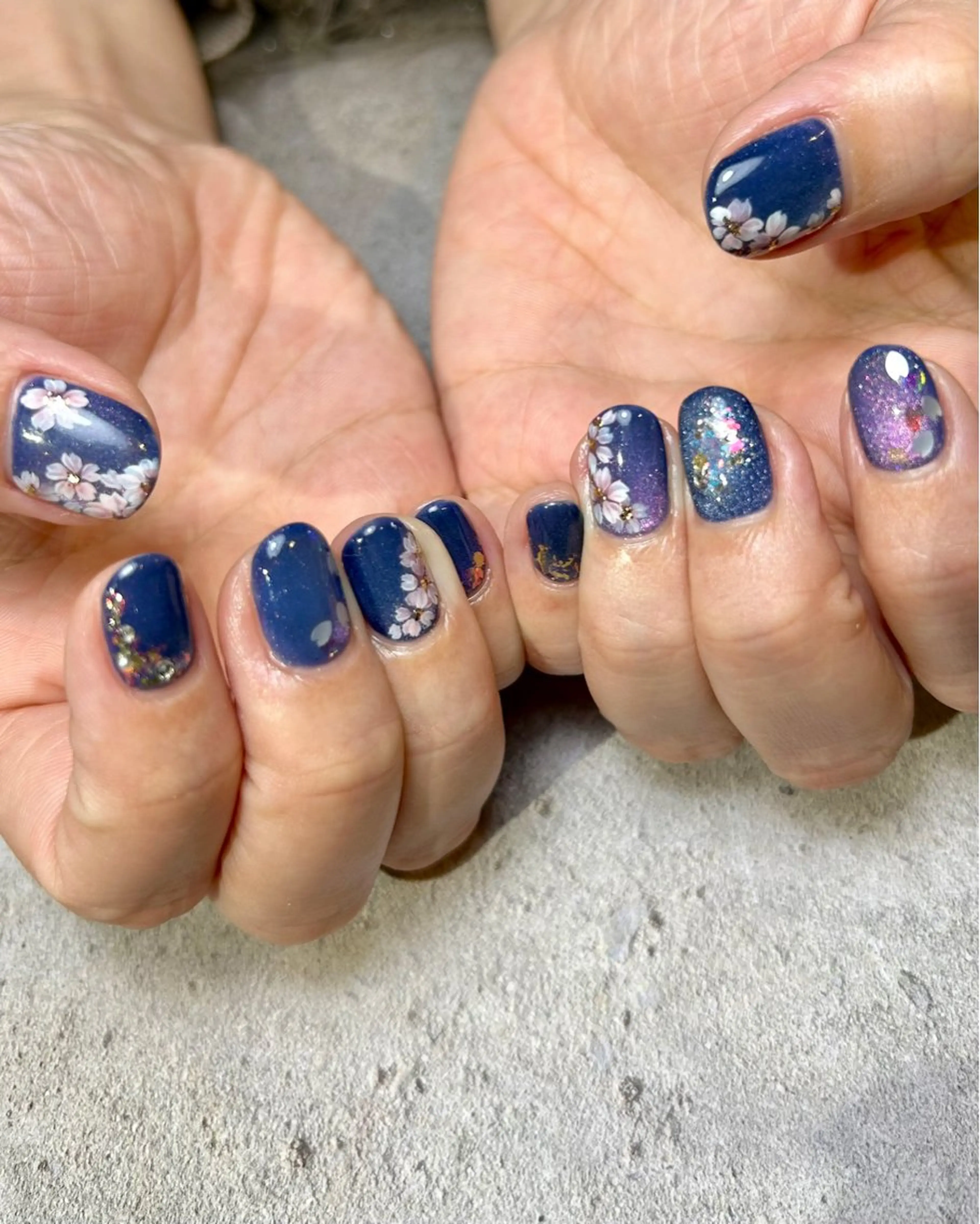 ネイル 桜ネイル 持ち込み ハンドネイル Reflection marikoのネイルデザイン