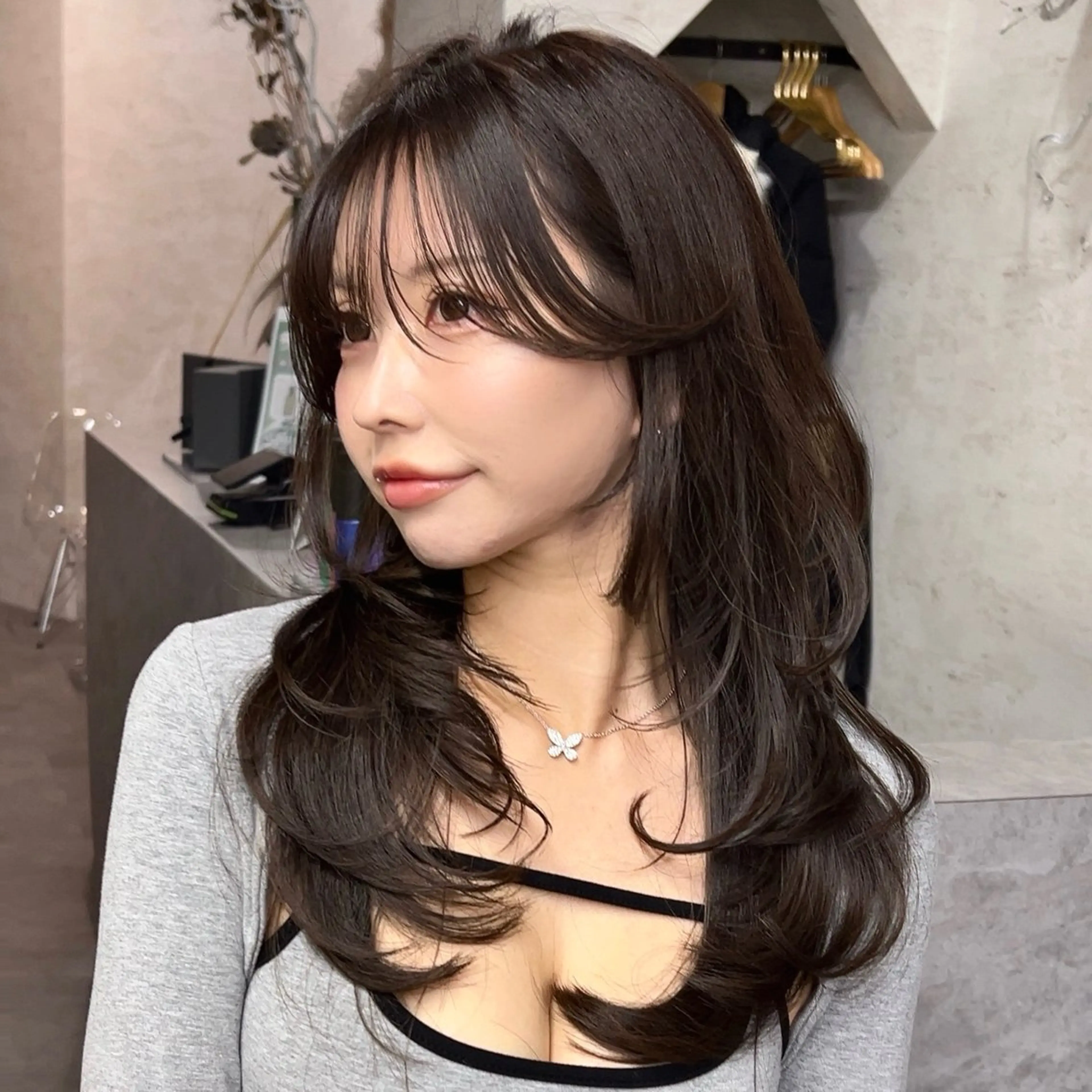 ロング エクステ・レイヤ ーカット松下宗翔のヘアスタイル