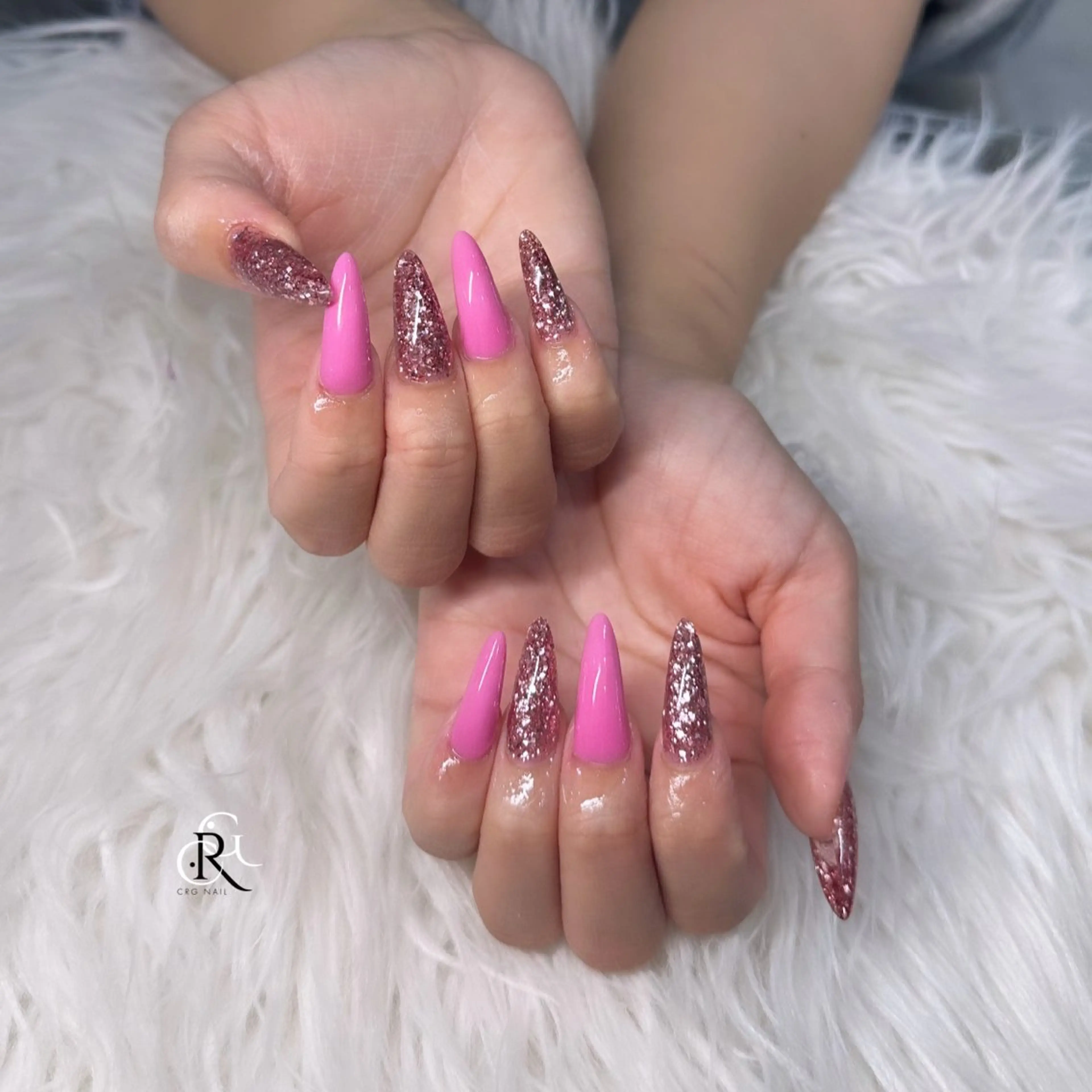 ネイル ピンク ハンドネイル 美フォルム✨ CRG　RURIのネイルデザイン