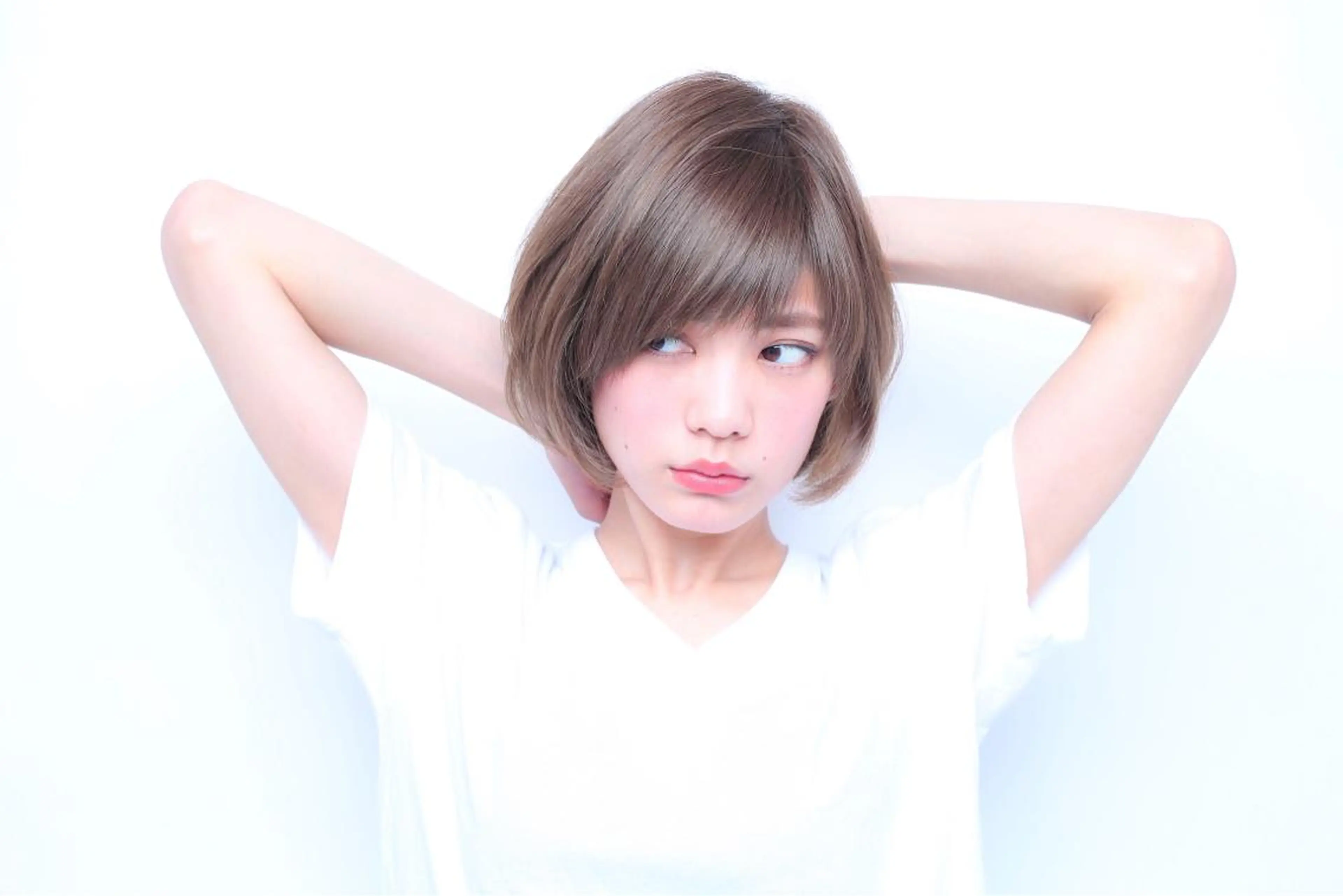 ショート カラー ヘアアレンジ ショートボブ ボブ ショートヘア モテ髪透明感❤️ デイズヘアカラーのヘアスタイル