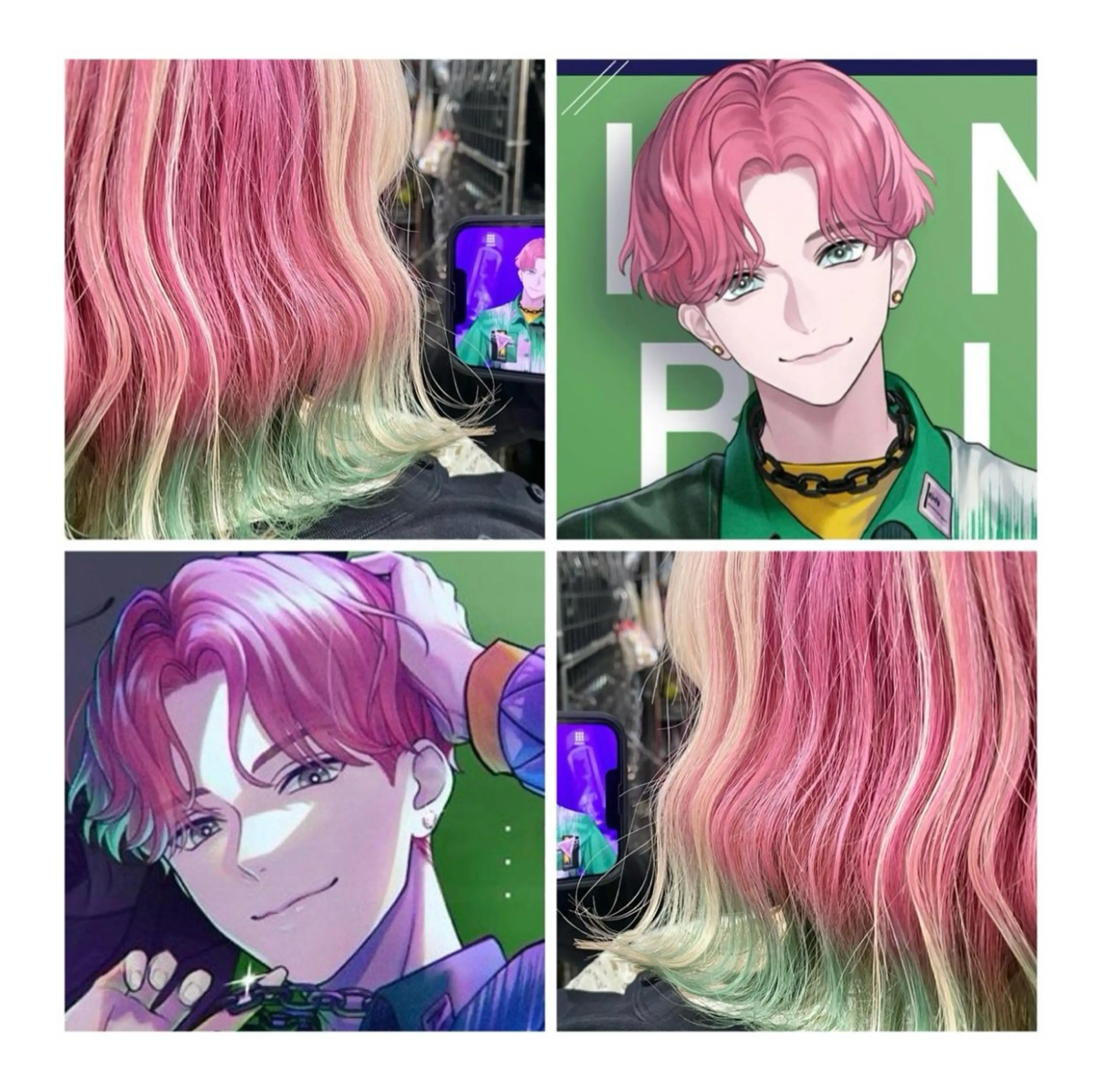 ショート カラー デザインカラー GARU-ガル-所属・TSUNO🦖 派手髪/オタク美容師のヘアスタイル