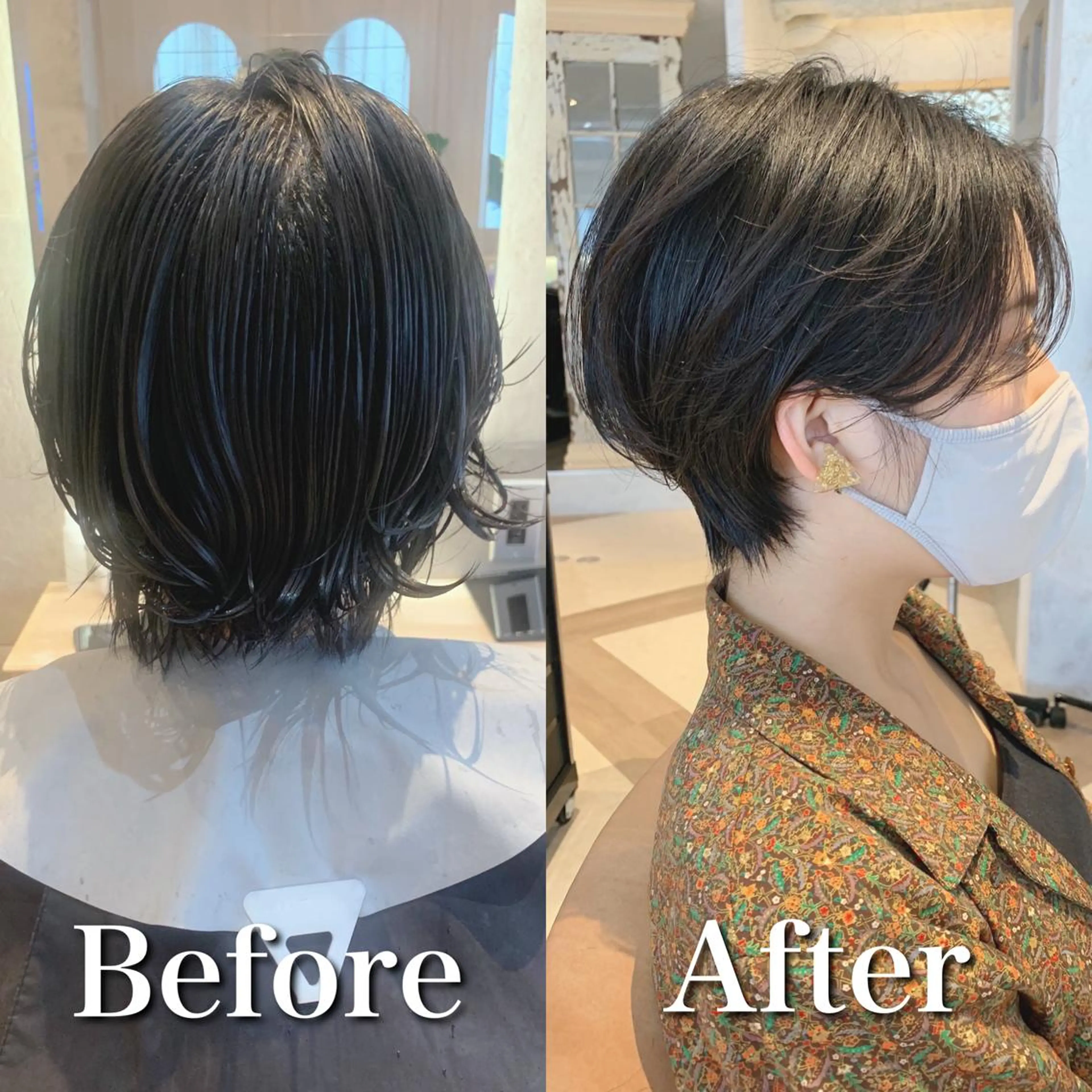 ショート レイヤーカット カット ヘアカラー トリートメント ヘッドスパ 韓国ヘア/髪質改善 /Harunaのヘアスタイル