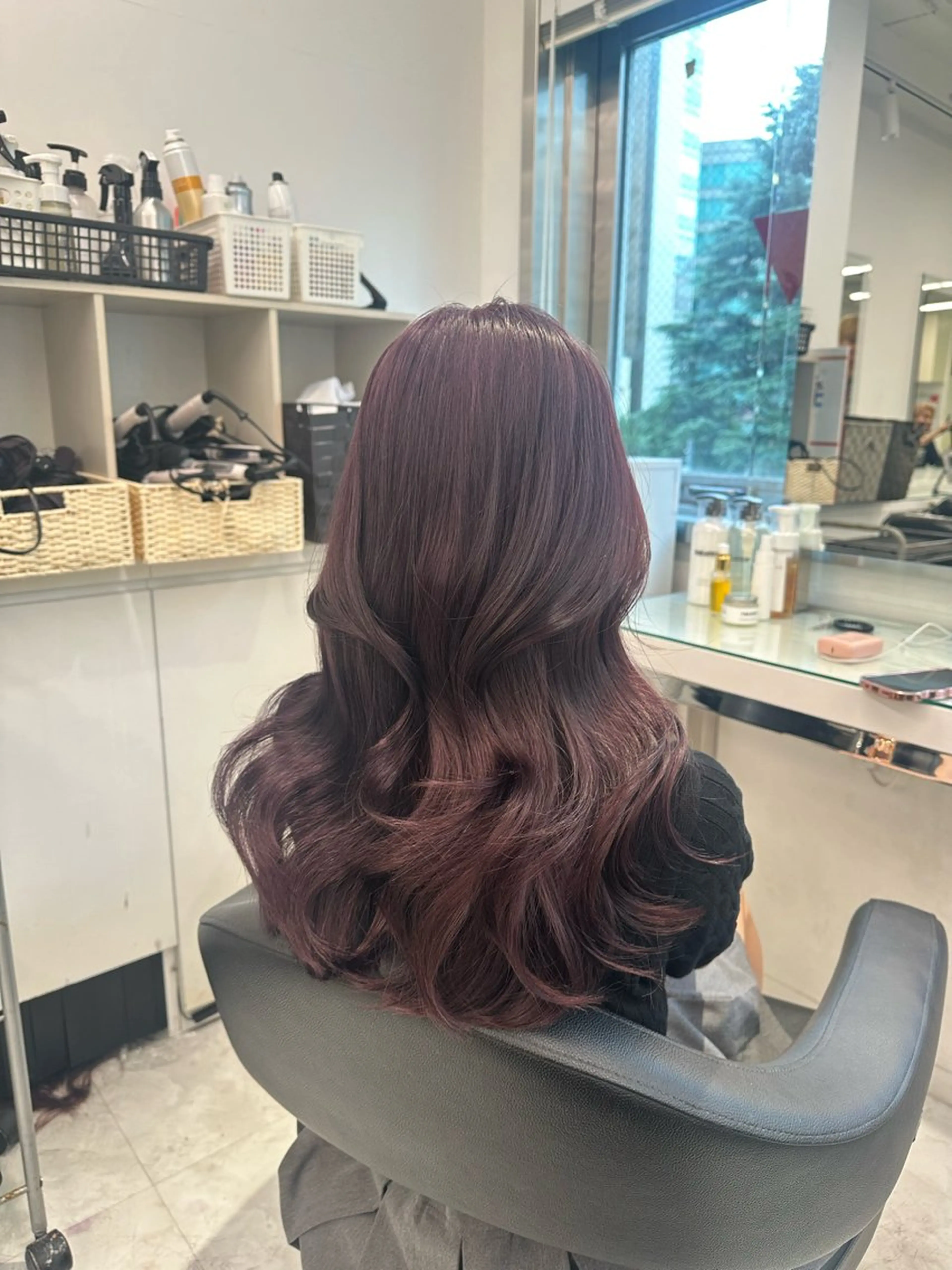 セミロング カラー ヘアカラー トリートメント ヘッドスパ ヘアセット ❄最強かわいいカラー ❄️MINA❄️のヘアスタイル