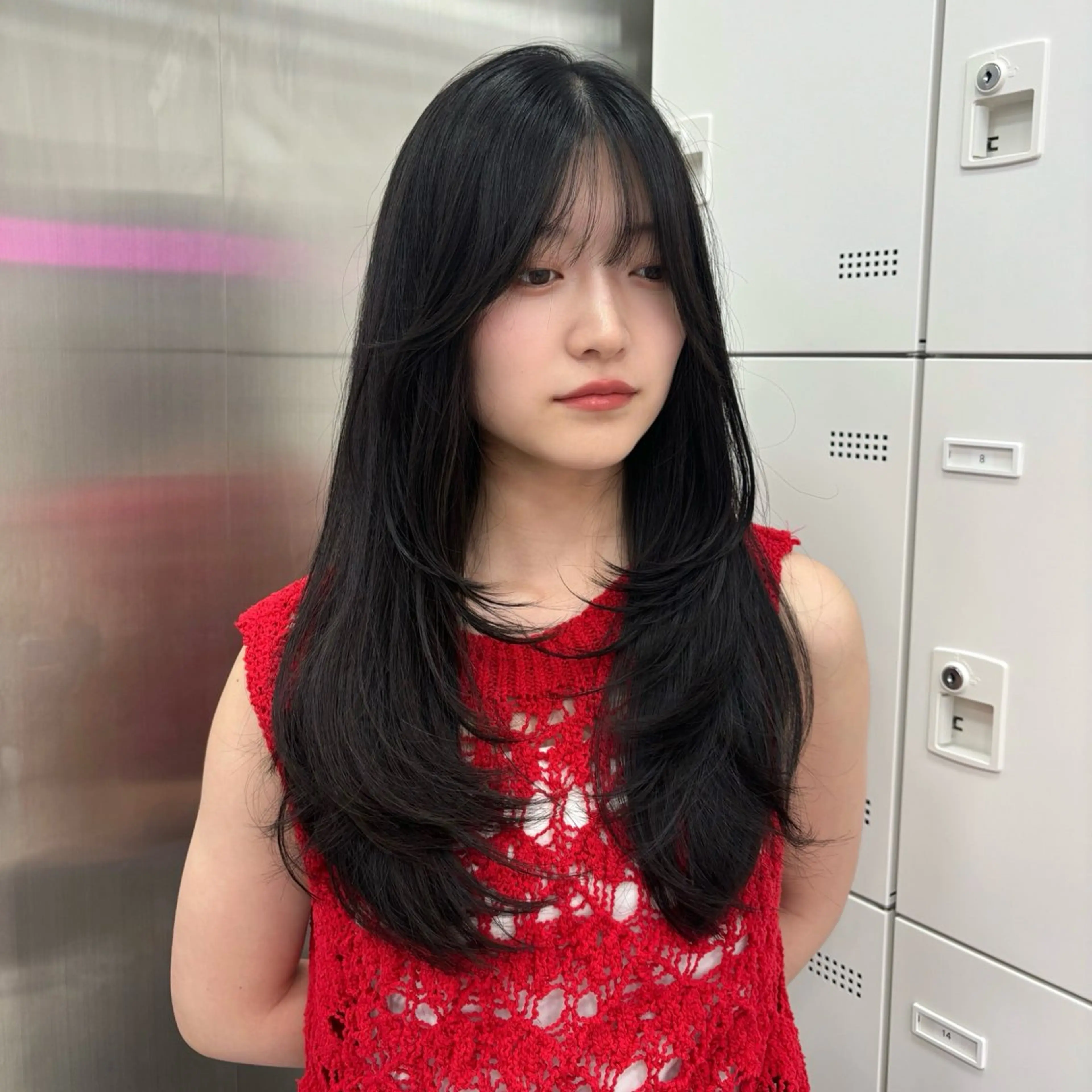 ロング カラー 表参道ハッシュカット レイヤー/リノンのヘアスタイル