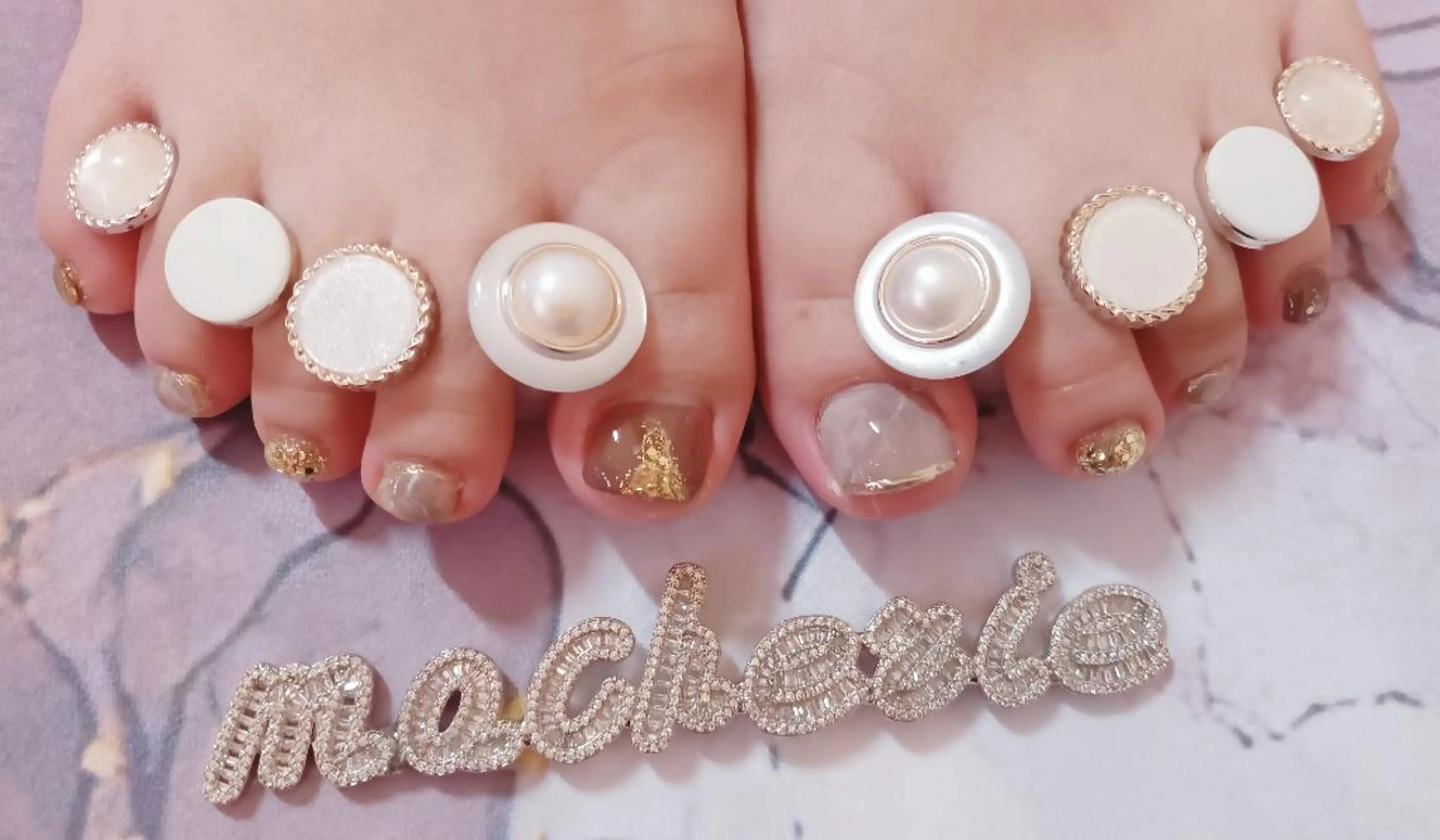 ネイル フットネイル ニュアンスネイル フットネイル Nail Salon macherieのネイルデザイン