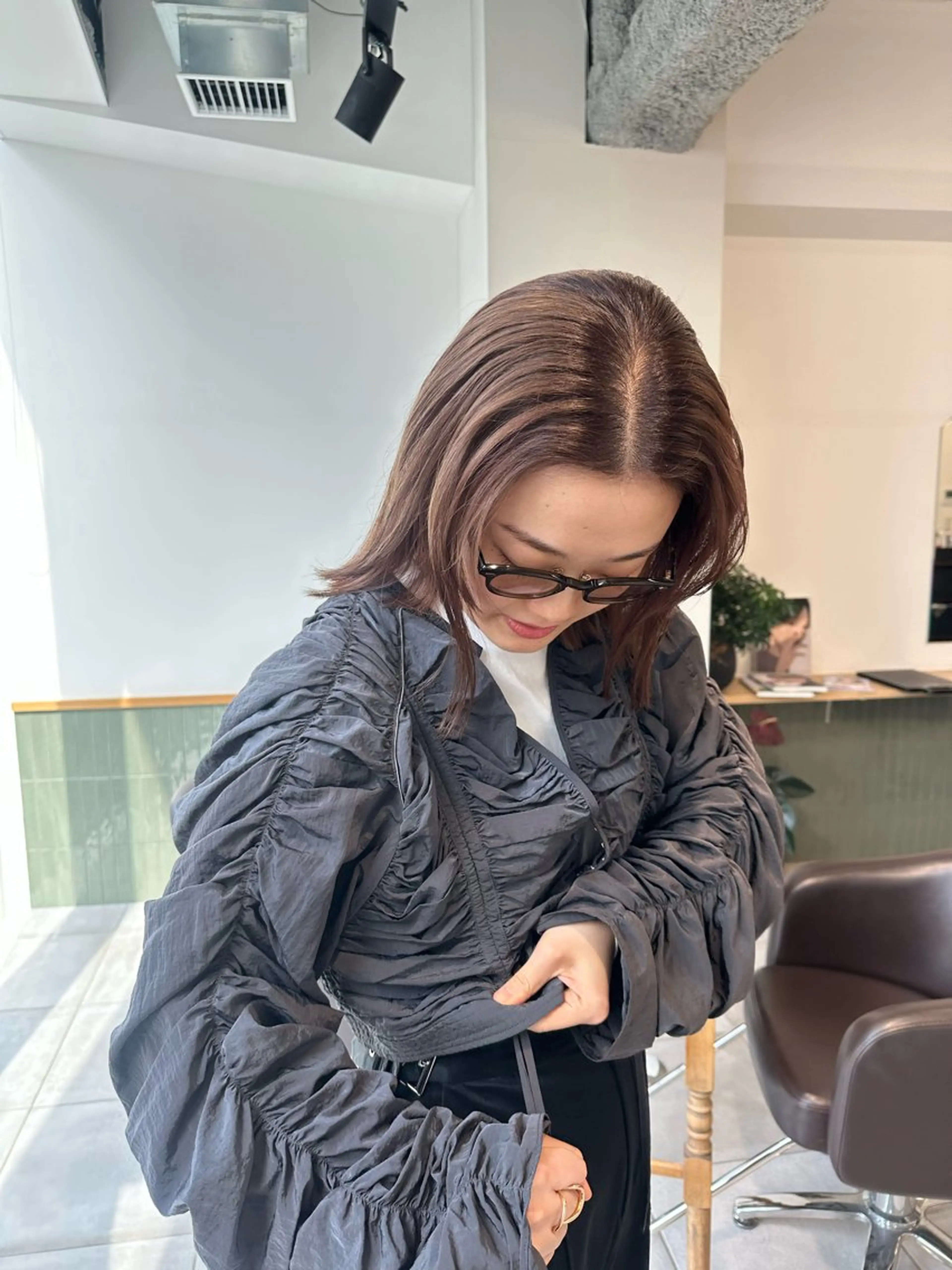 ミディアム カラー キッズ カット ヘアカラー トリートメント オトナヘア🌸 harukaのヘアスタイル