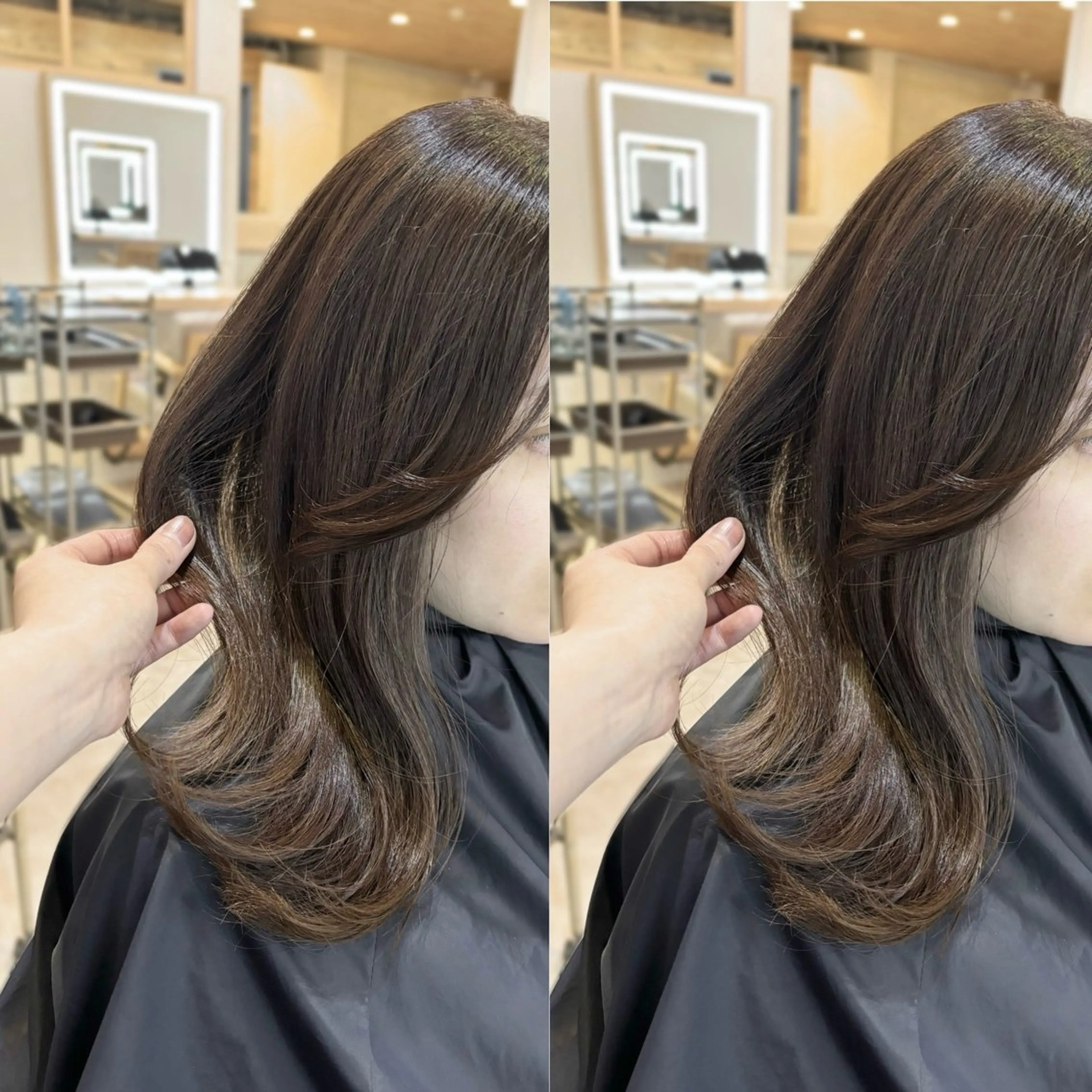 セミロング カラー little×kuruku 銀座2号店 【リトルクルク】所属・🗽うる艶/メンズ Yui🗽🗺️のヘアスタイル