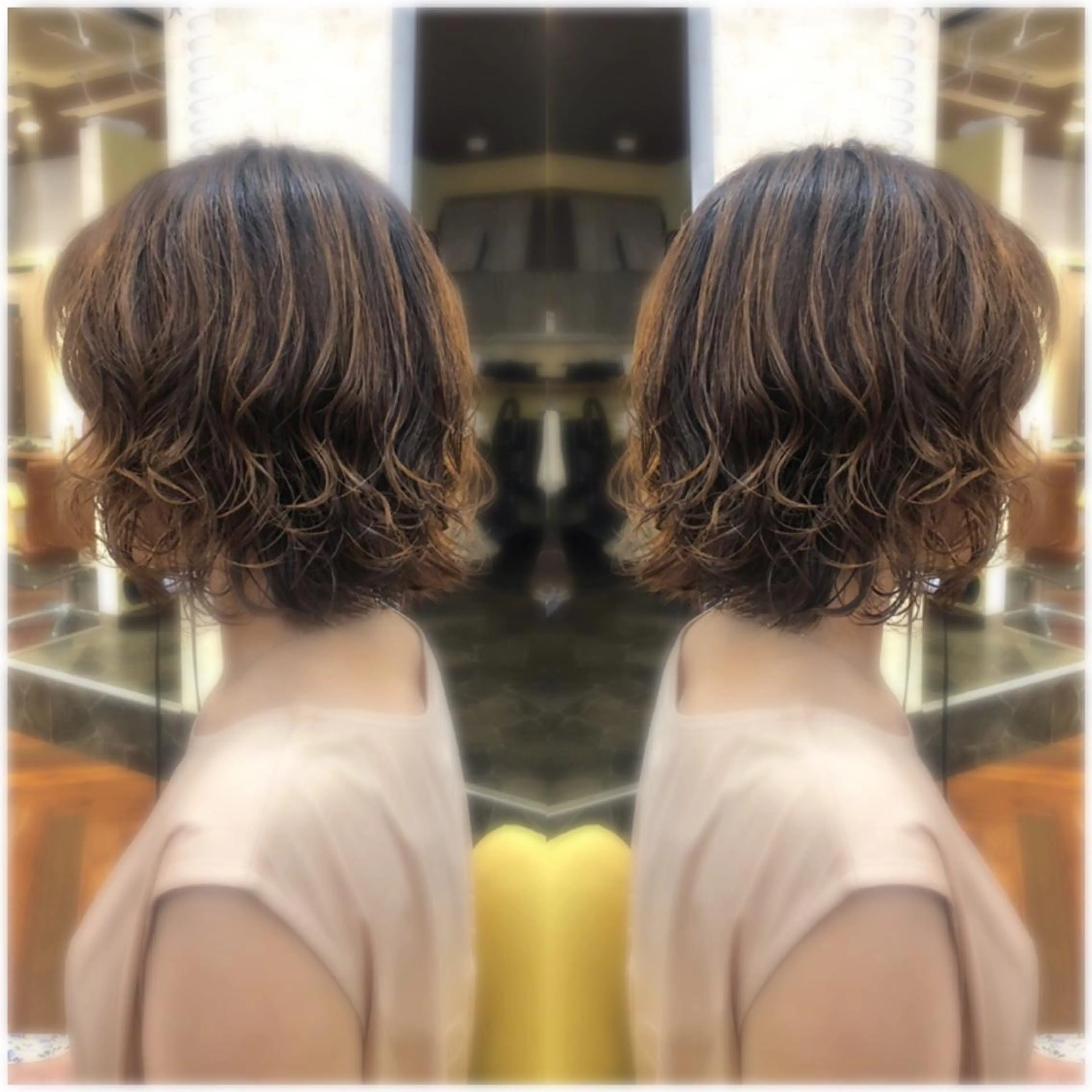 ミディアム パーマ ミディアムパーマ 外ハネヘア marbles横浜店所属・marbles shunのヘアスタイル