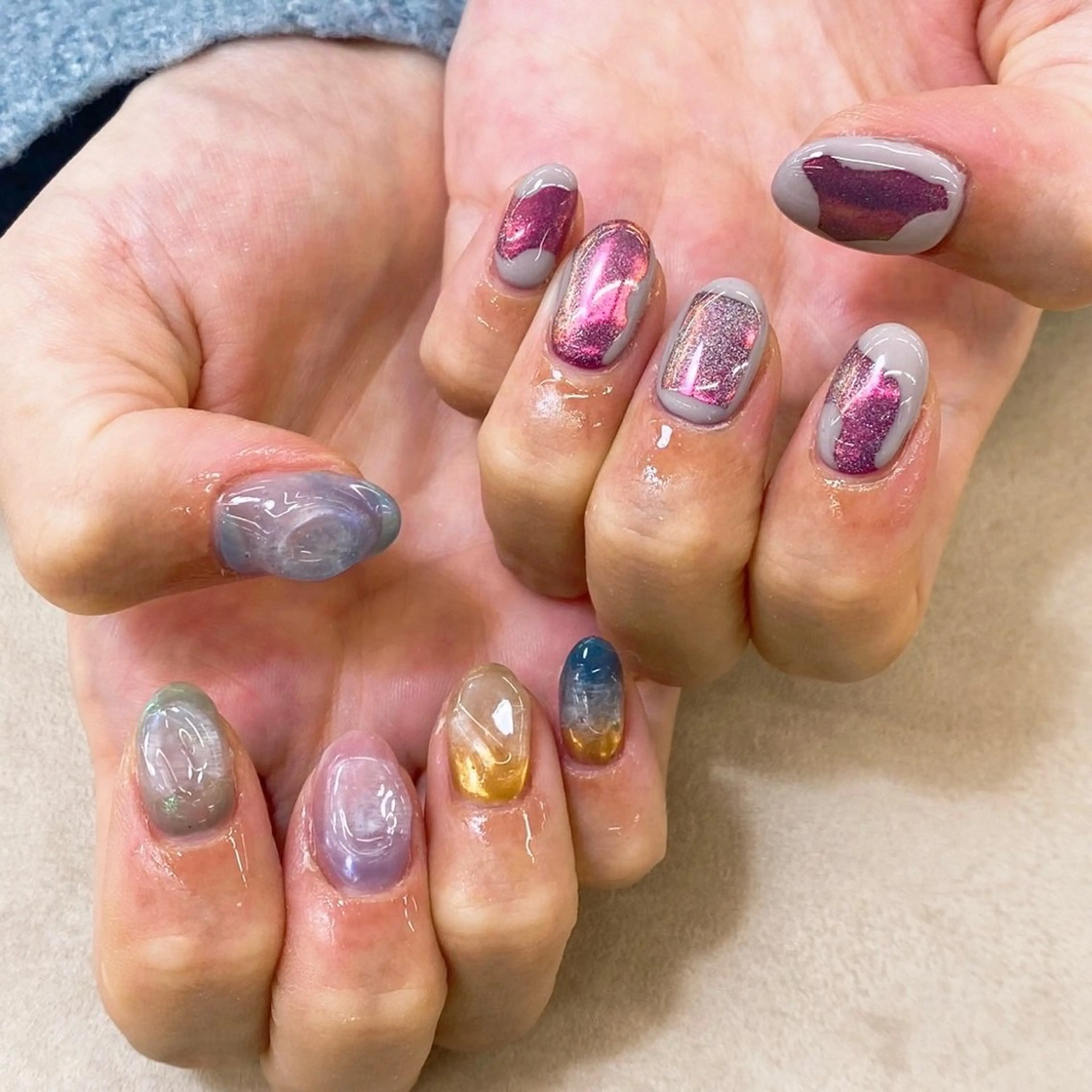 ネイル ⭐︎休業中の練習⭐︎ JNA認定講師髙橋のネイルデザイン