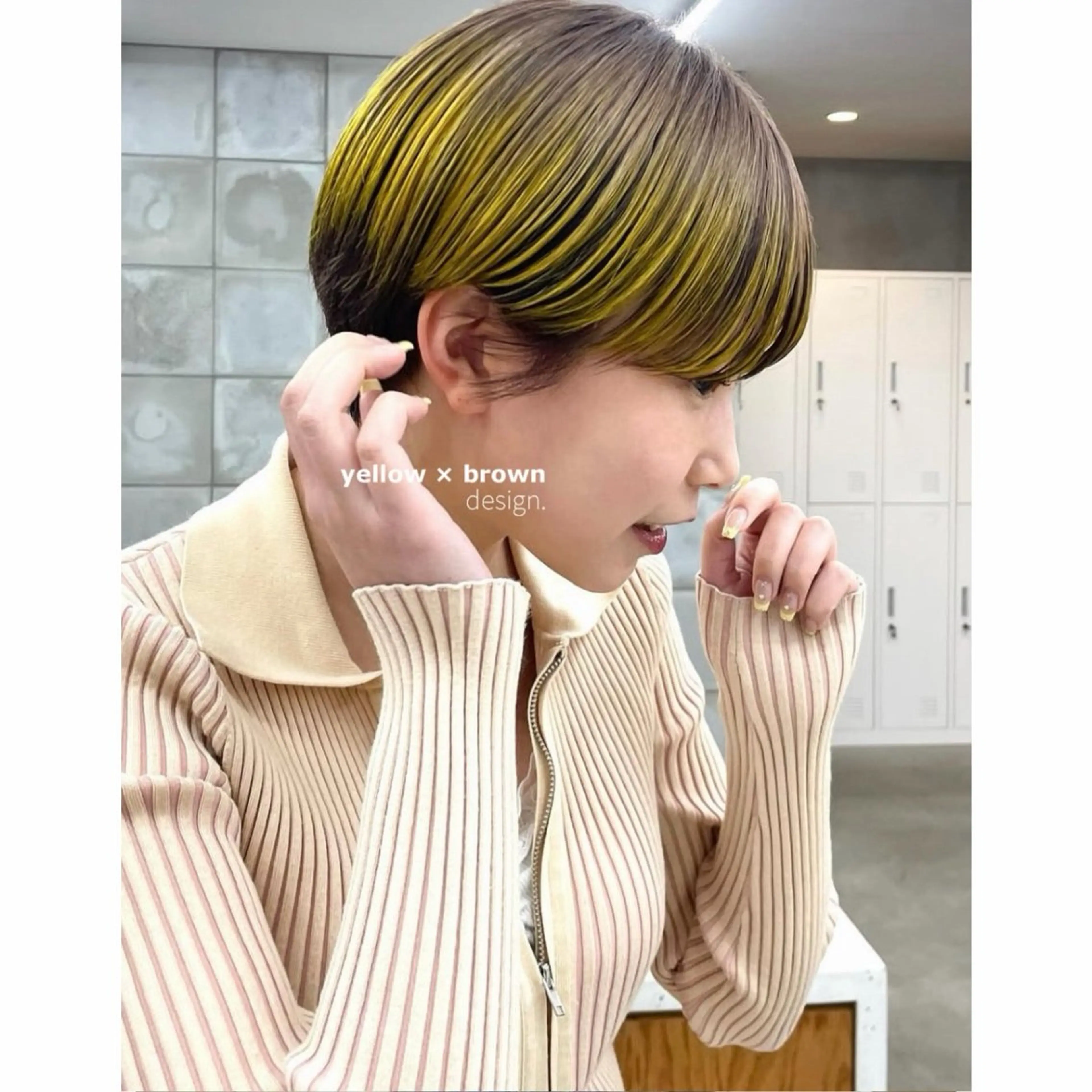 ショート カラー ヘアカラー トリートメント mine所属・榛葉 夢乃のヘアスタイル