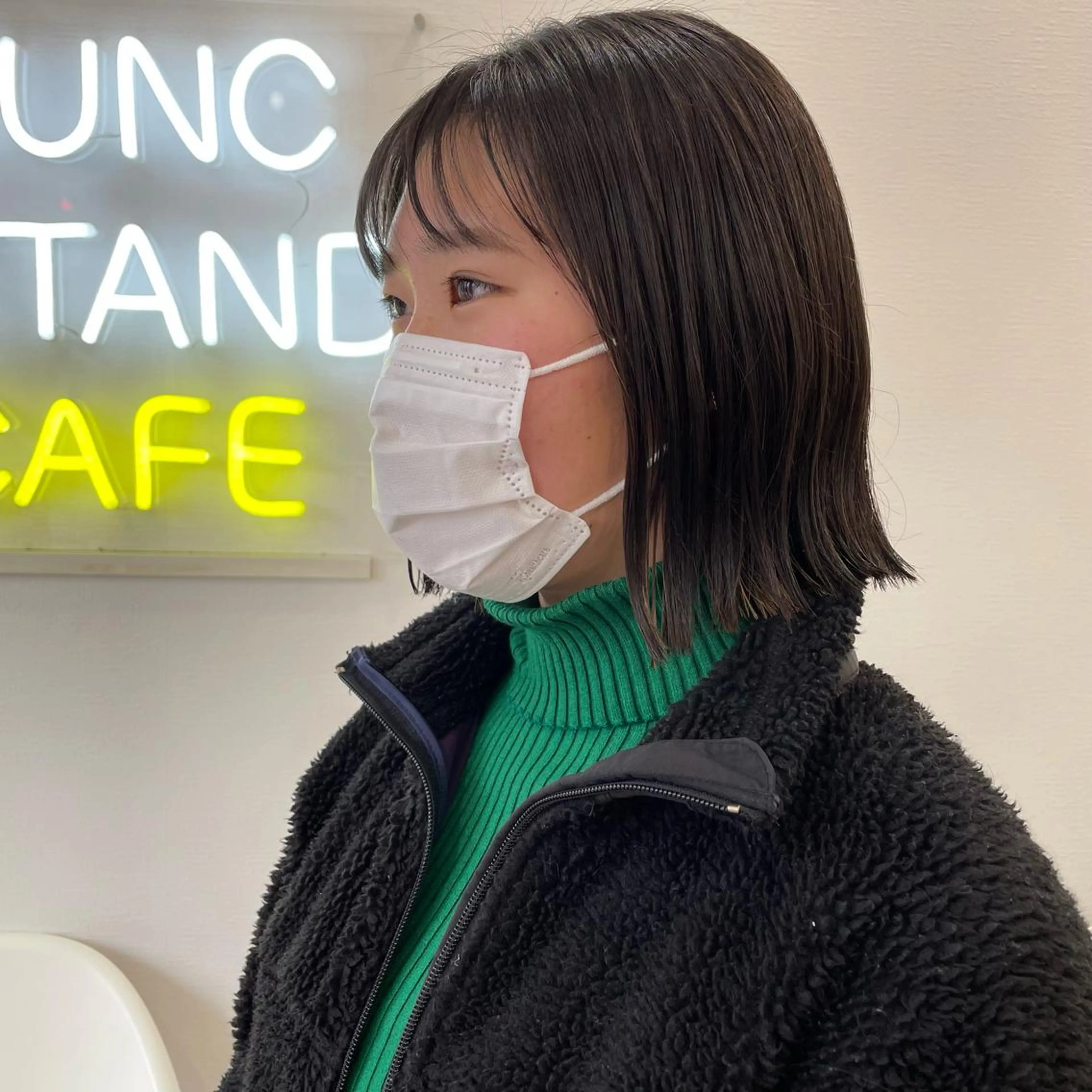 ミディアム 切りっぱなしボブ ボブ SUNC🍀大熊 花奈絵🍀のヘアスタイル