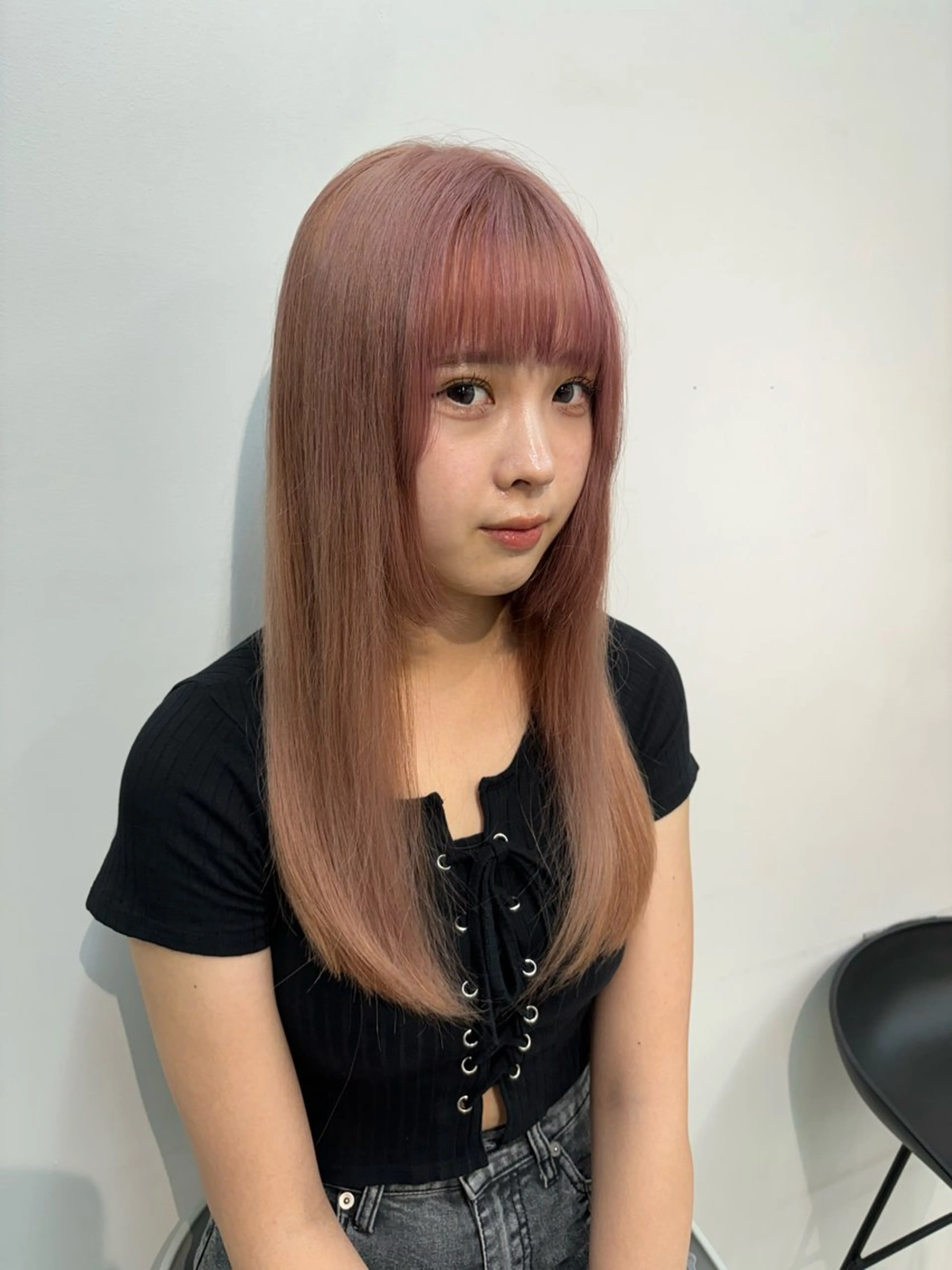 カラー 顔まわり/ボブウルフ 🤍愛唯(めい)のヘアスタイル