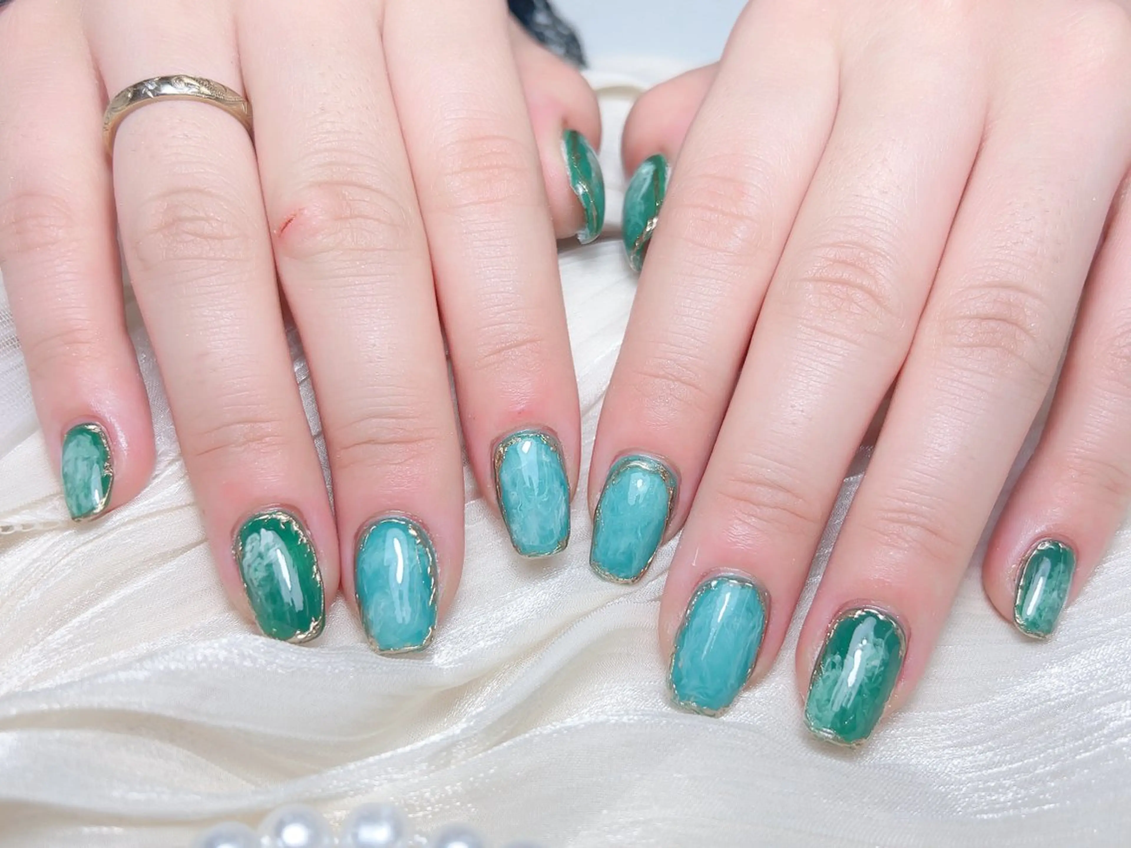 ネイル ハンドネイル M🌷nail 長さだし専門店のネイルデザイン