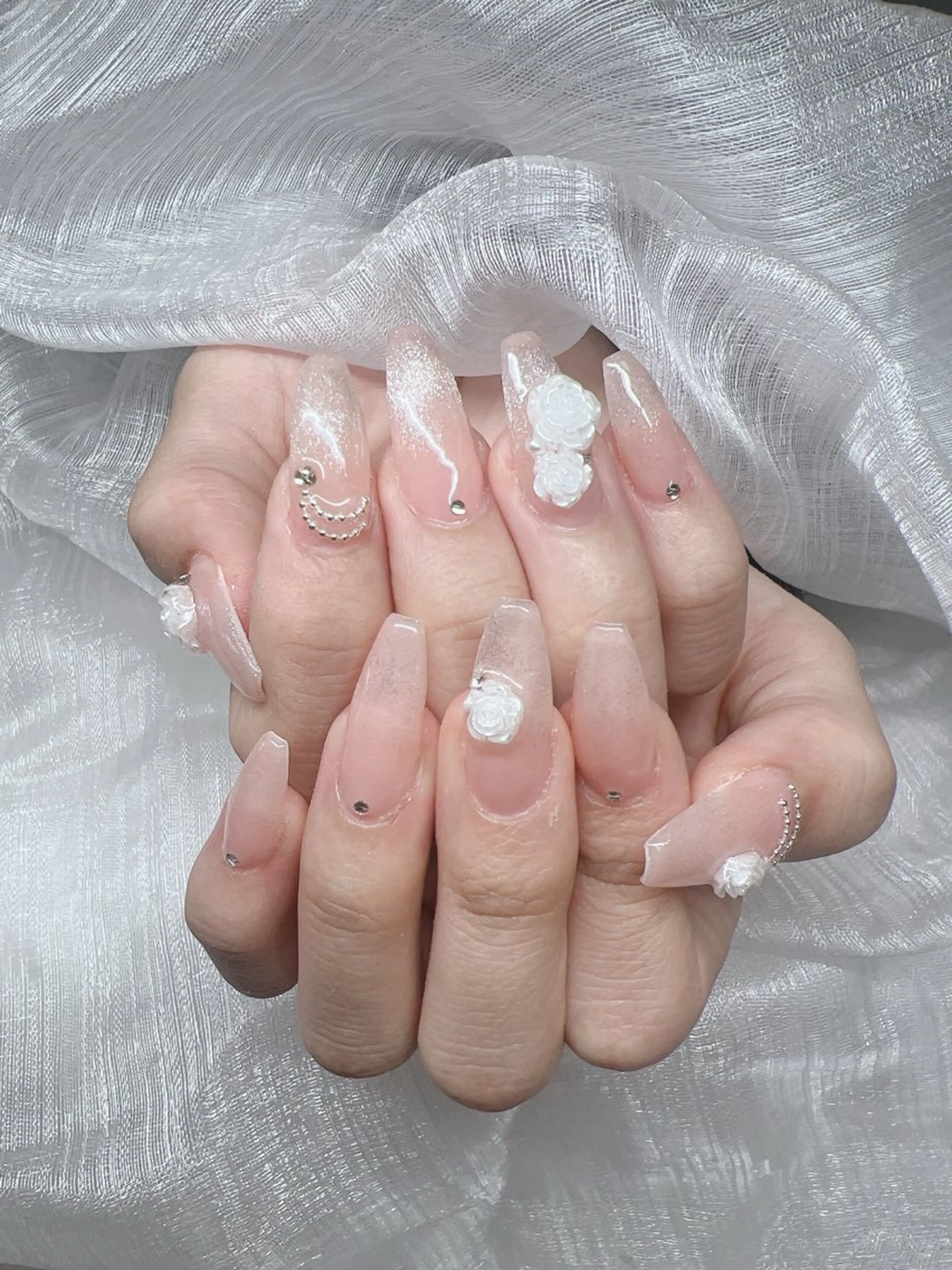 ネイル ハンドネイル Lee Nails チップ長さだし専門店のネイルデザイン