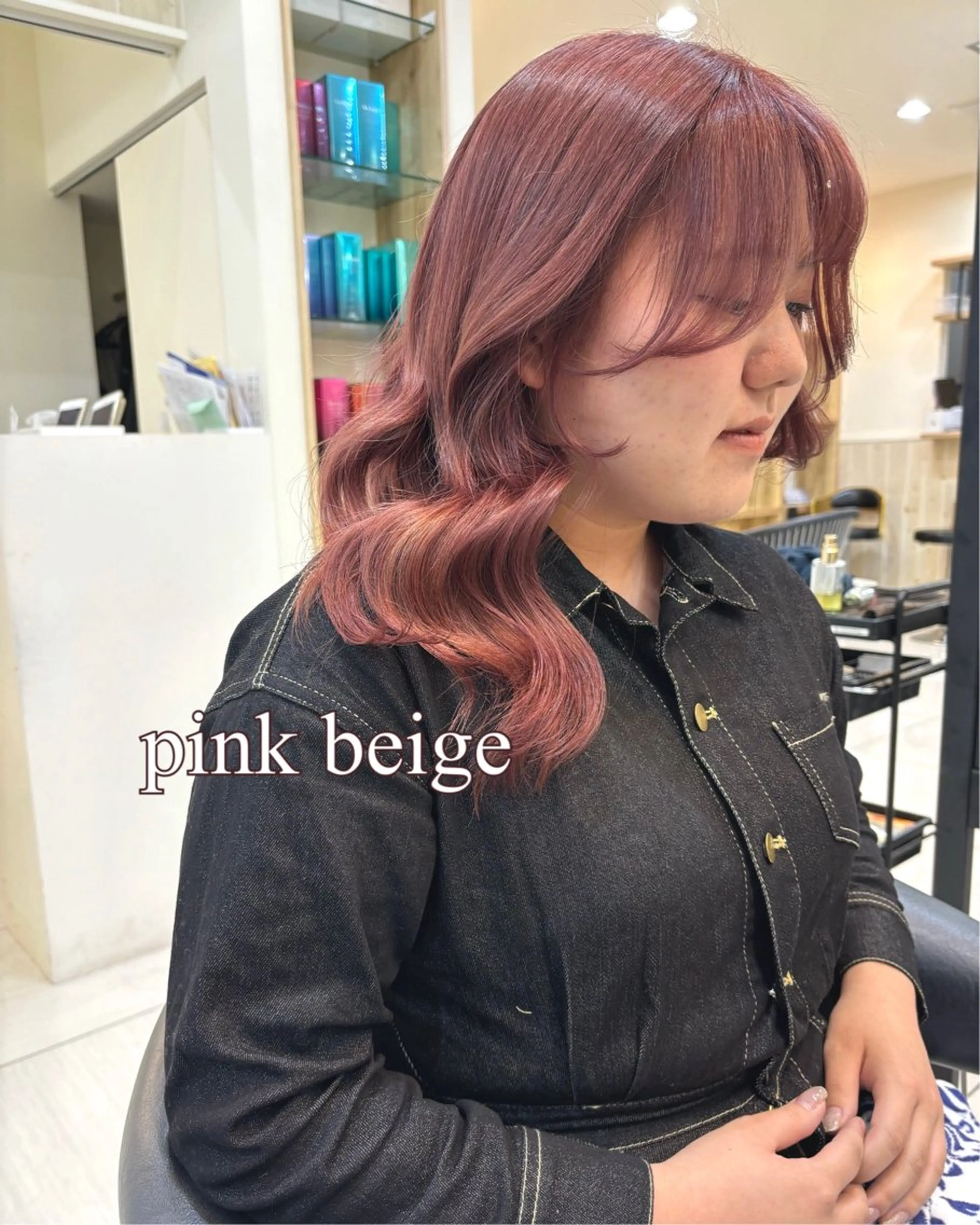 ロング カラー ブリーチ 透明感カラー ピンクカラー 韓国ヘア／艶カラー minamiのヘアスタイル