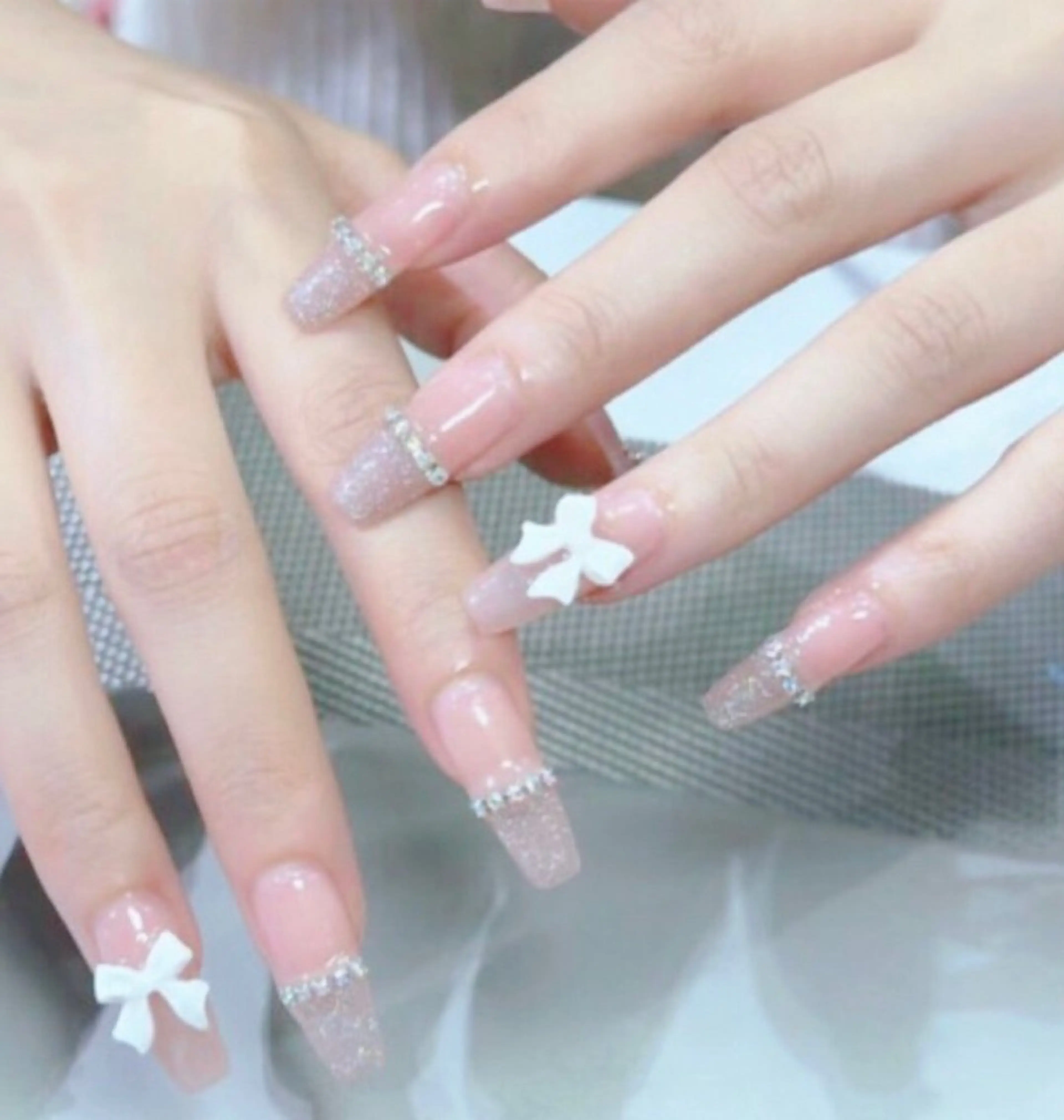 ネイル オーロラネイル フットネイル フレンチネイル ジェルネイル ハート 大門浜松町 ネイルのネイルデザイン