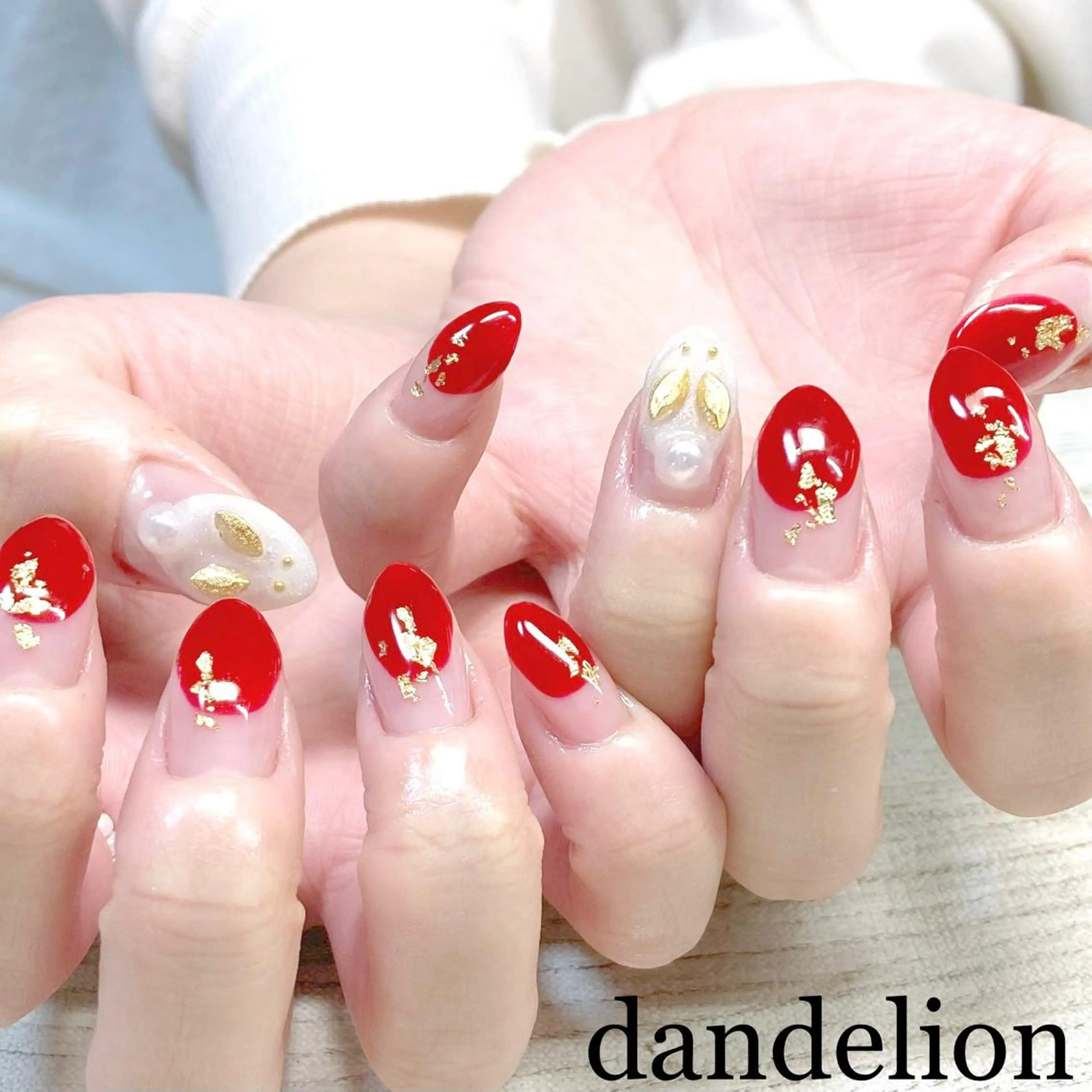 ネイル ハンドネイル ハンドケア dandelion ダンデライオンのネイルデザイン