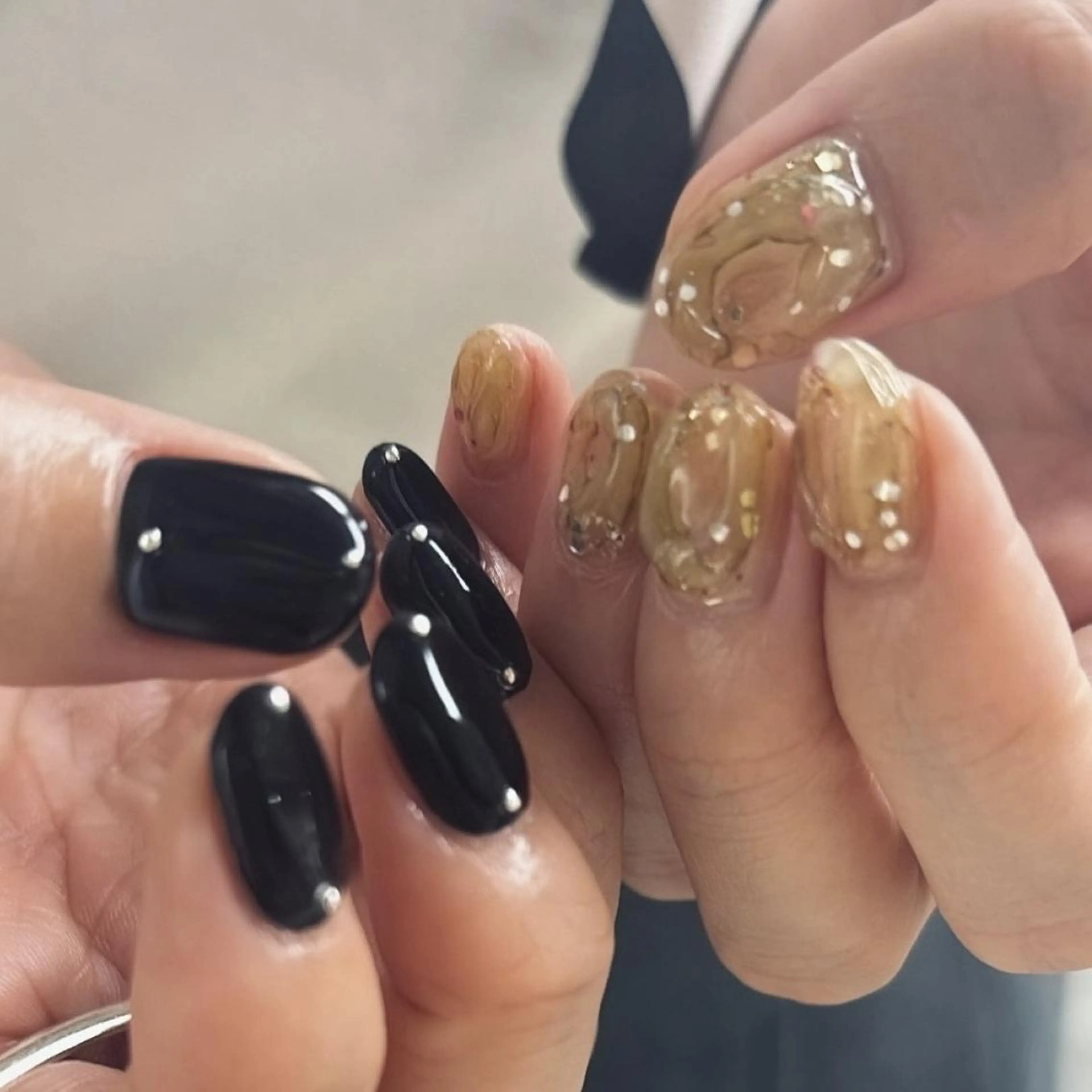 ネイル ジェルネイル 韓国ネイル ニュアンスネイル ワンホンネイル nailstudio eviz新宿店のネイルデザイン