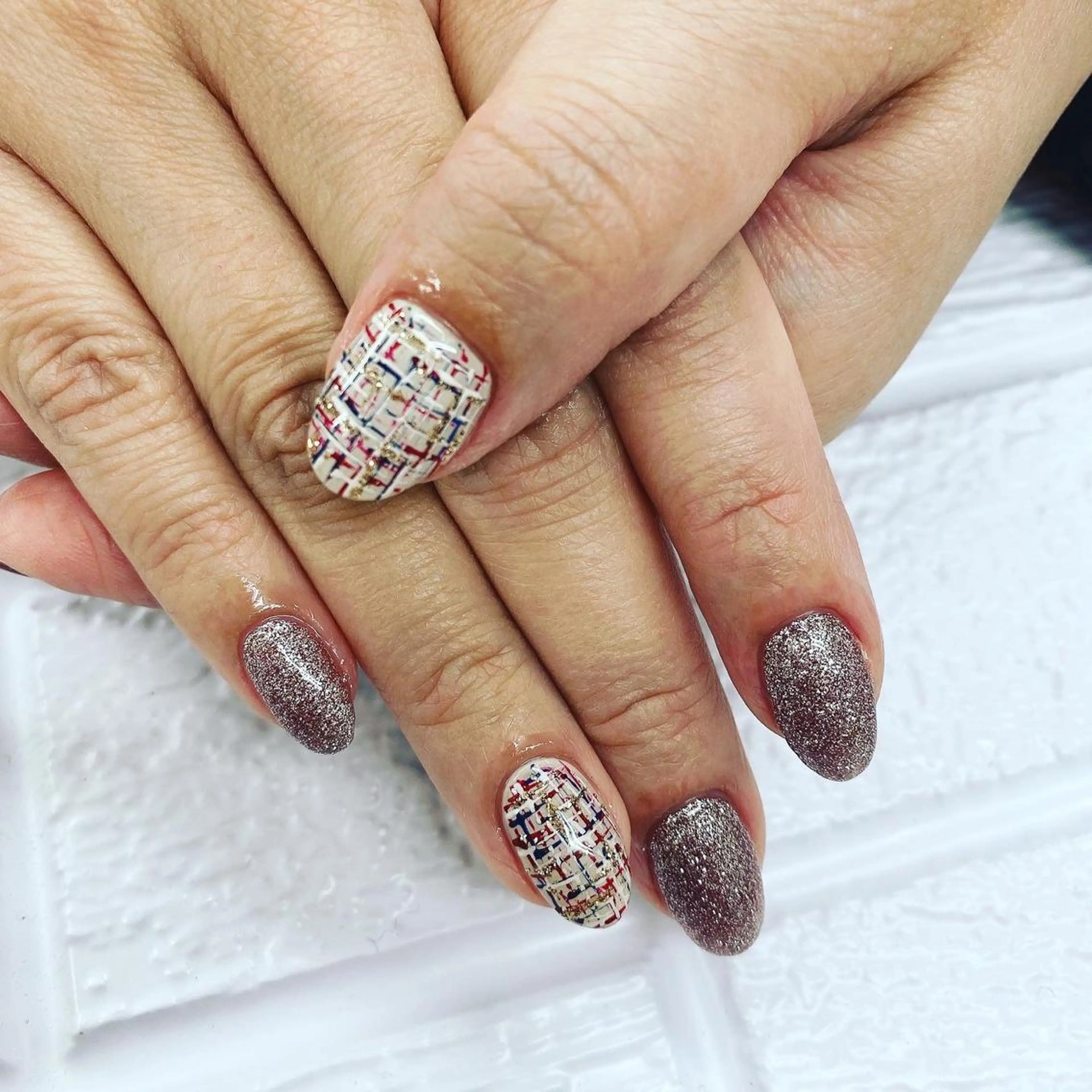 ネイル アートネイル ツイードネイル N._._.claw[エヌクロー]所属・N._._. clawのネイルデザイン