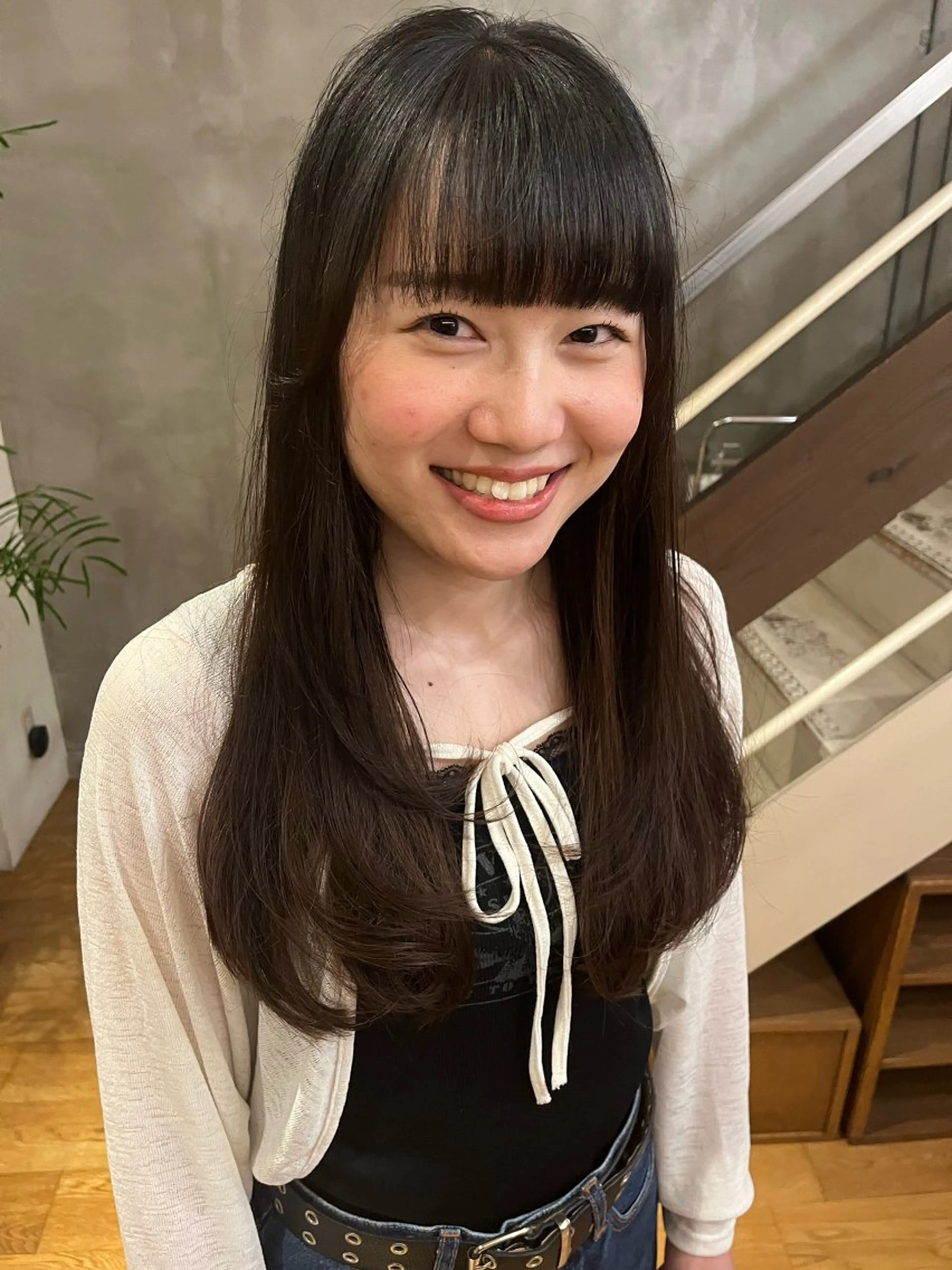 ロング 顔周りカット レイヤーカット 梅田美容室/カット /Maoのヘアスタイル