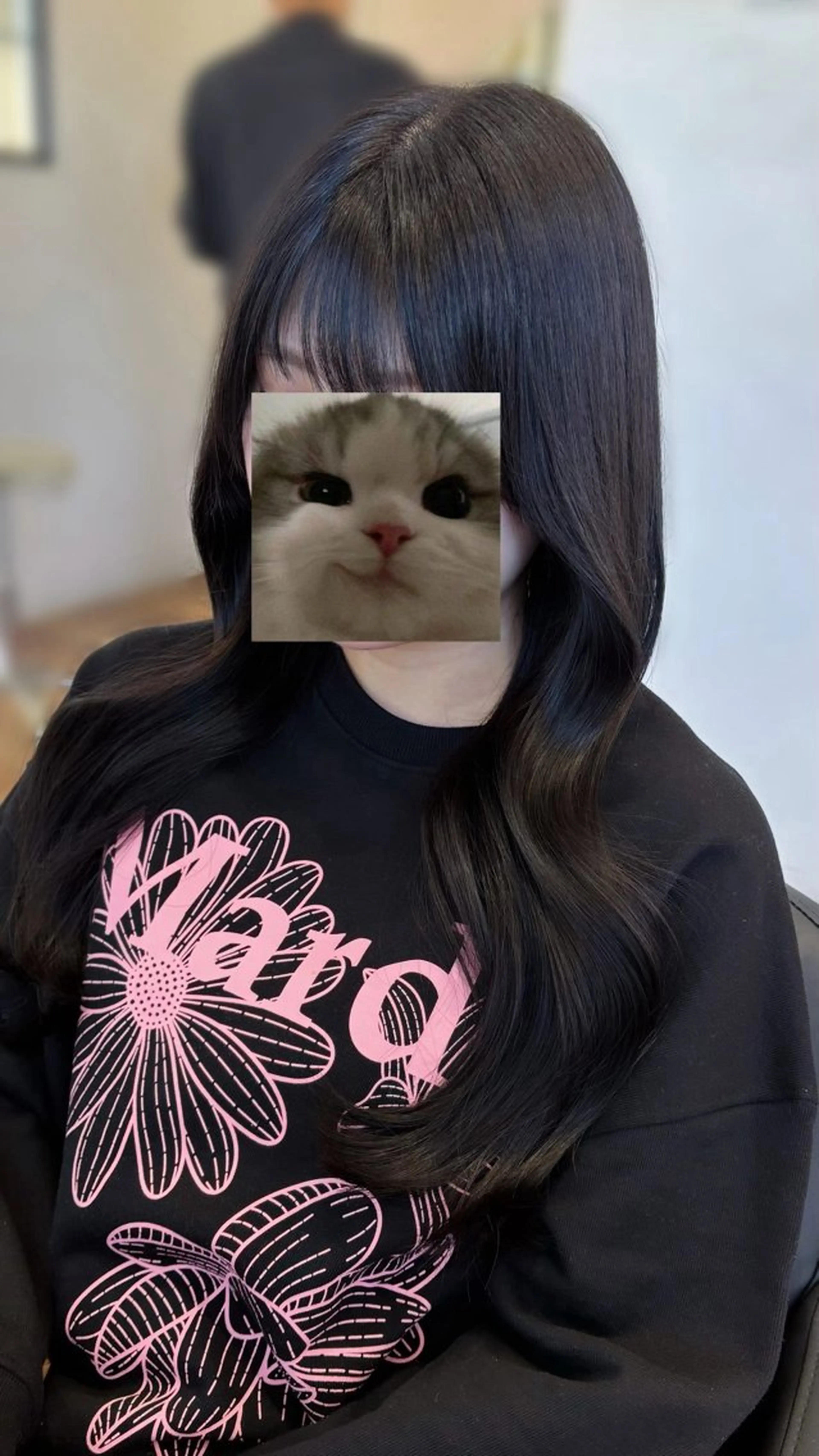 ロング こもも/ワンホン/ 韓国/髪質改善のヘアスタイル