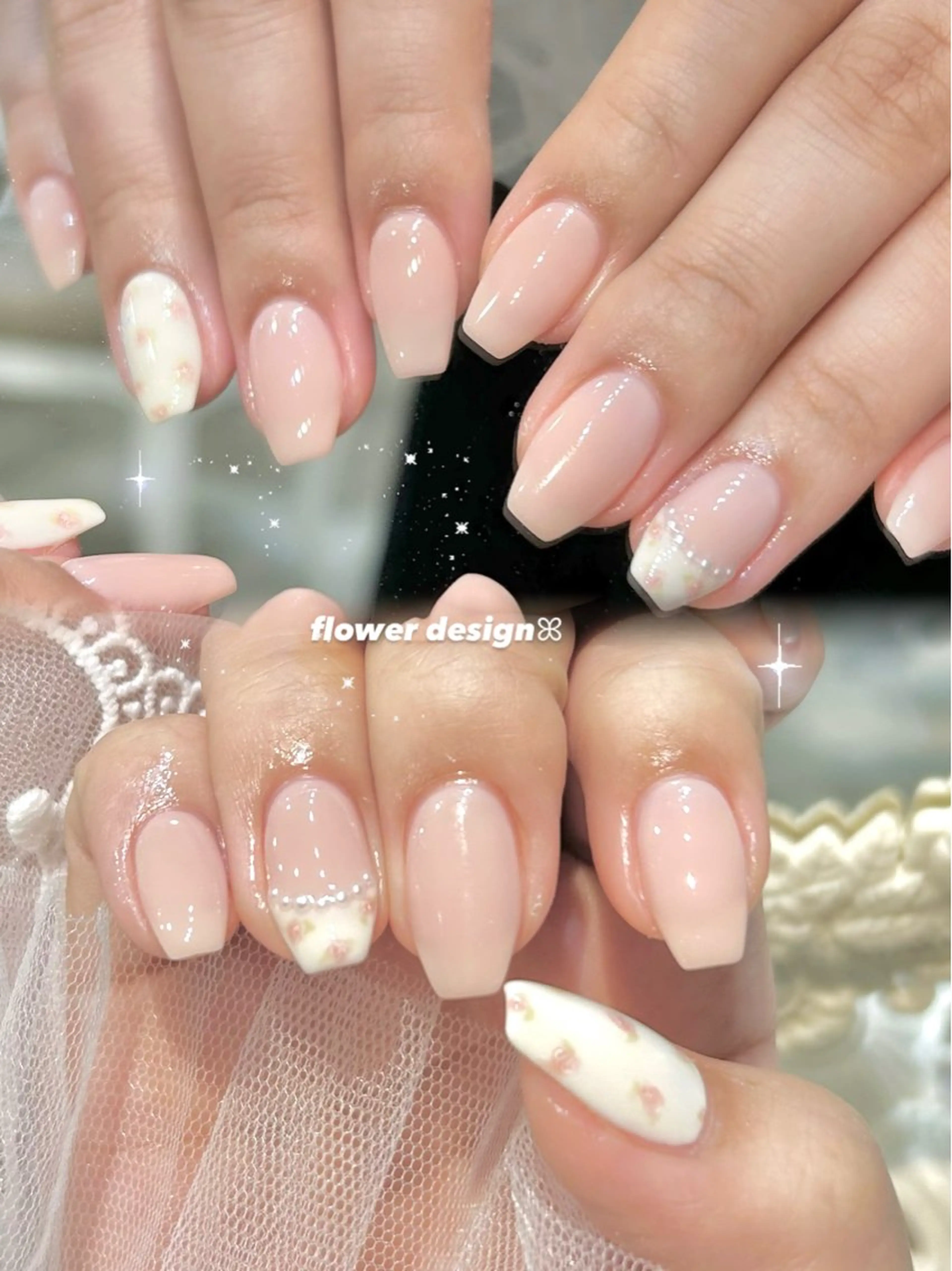 ネイル ハンドネイル 🎀チーク/ちゅるん 🫧chisa🎀のネイルデザイン