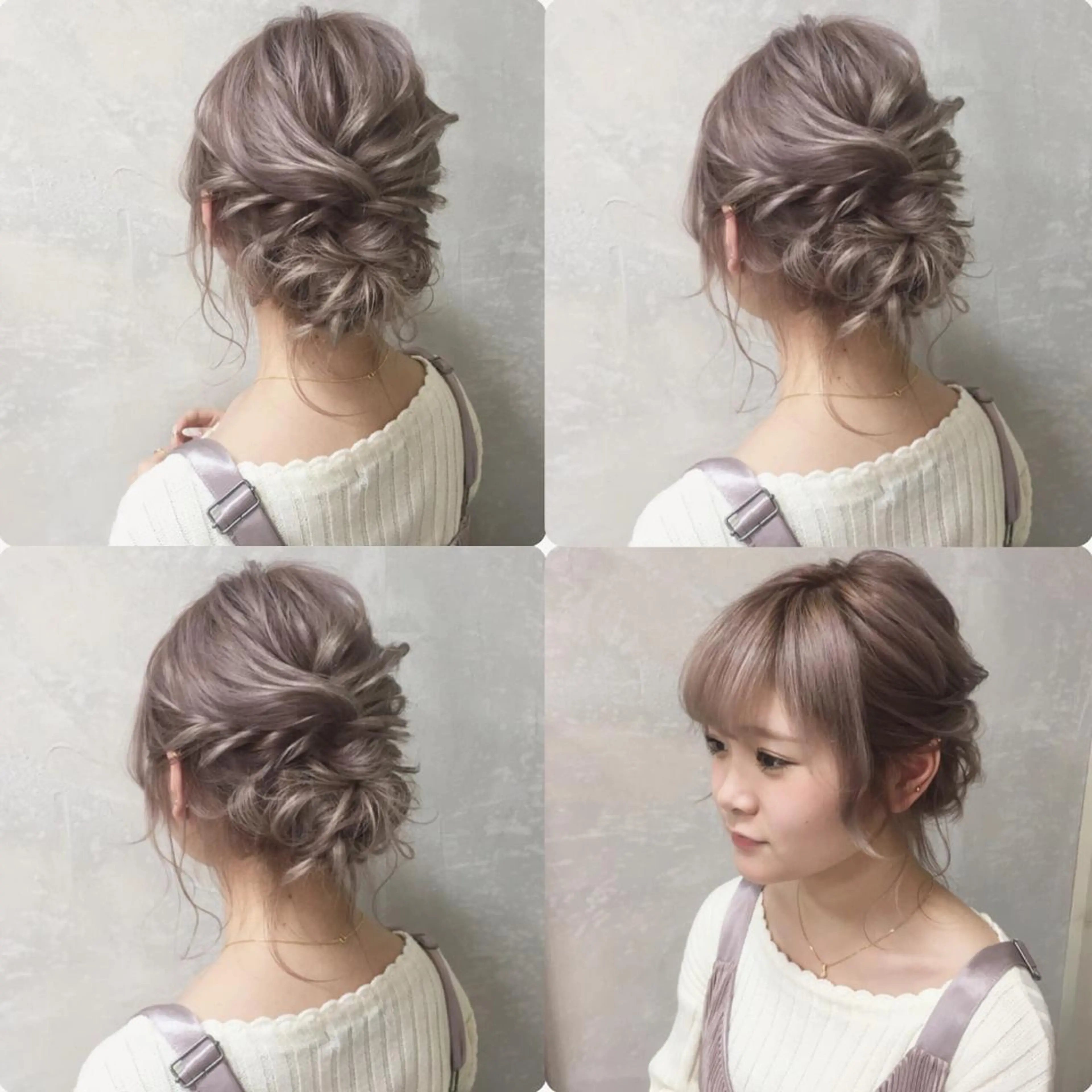 セミロング カラー ヘアアレンジ ピンクカラー 卒業式のヘアスタイル autre所属・大久保 ひでなりのヘアスタイル