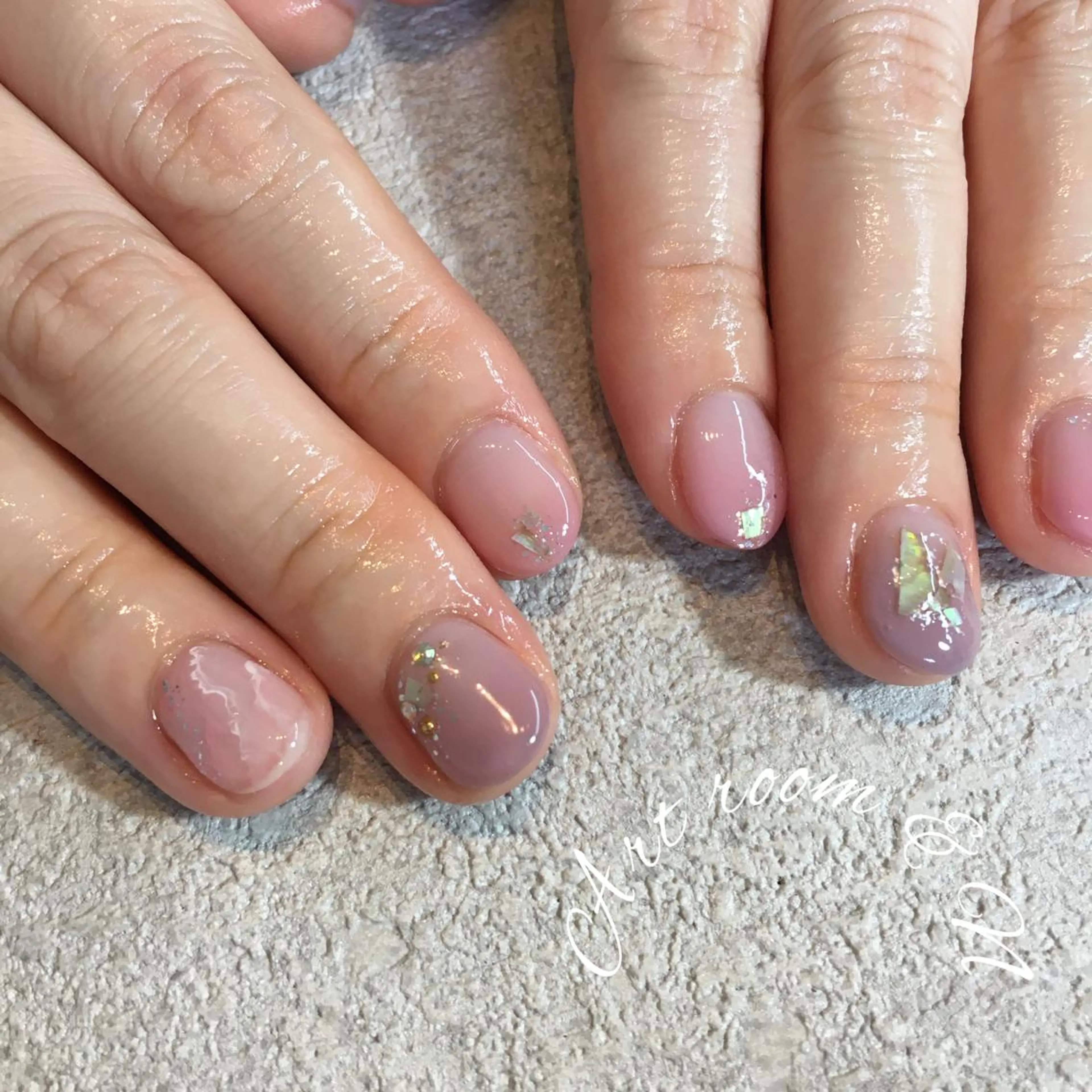 ネイル アートネイル ニュアンスネイル ショートネイル &N NANAのネイルデザイン