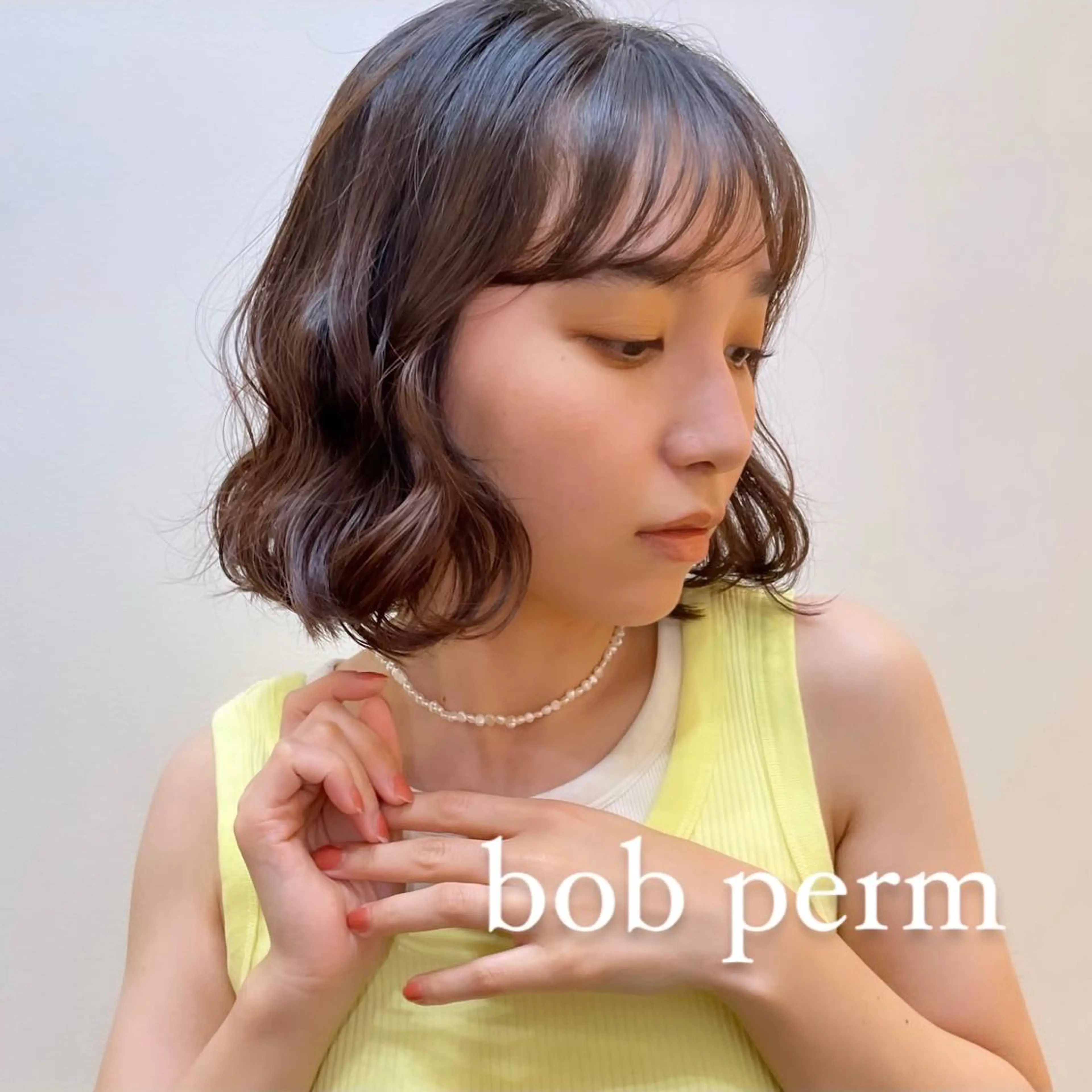 ショート ボブパーマ ♡ヨシカワハナコのヘアスタイル