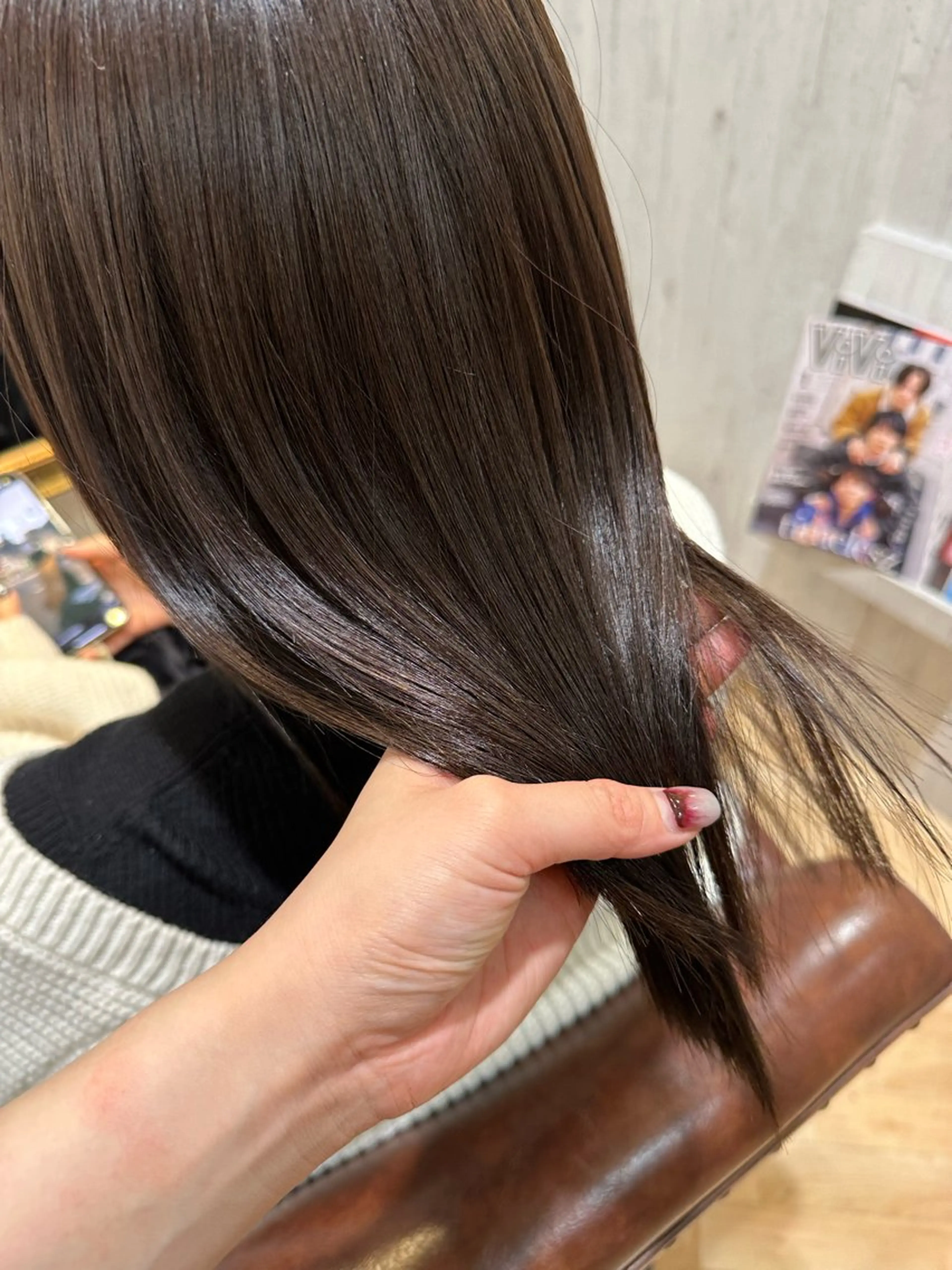 セミロング カラー アッシュ アッシュグレー アッシュグレージュ 透明感カラー グレージュ hair salon  CAMON.所属・仙台/camon/ airiのヘアスタイル