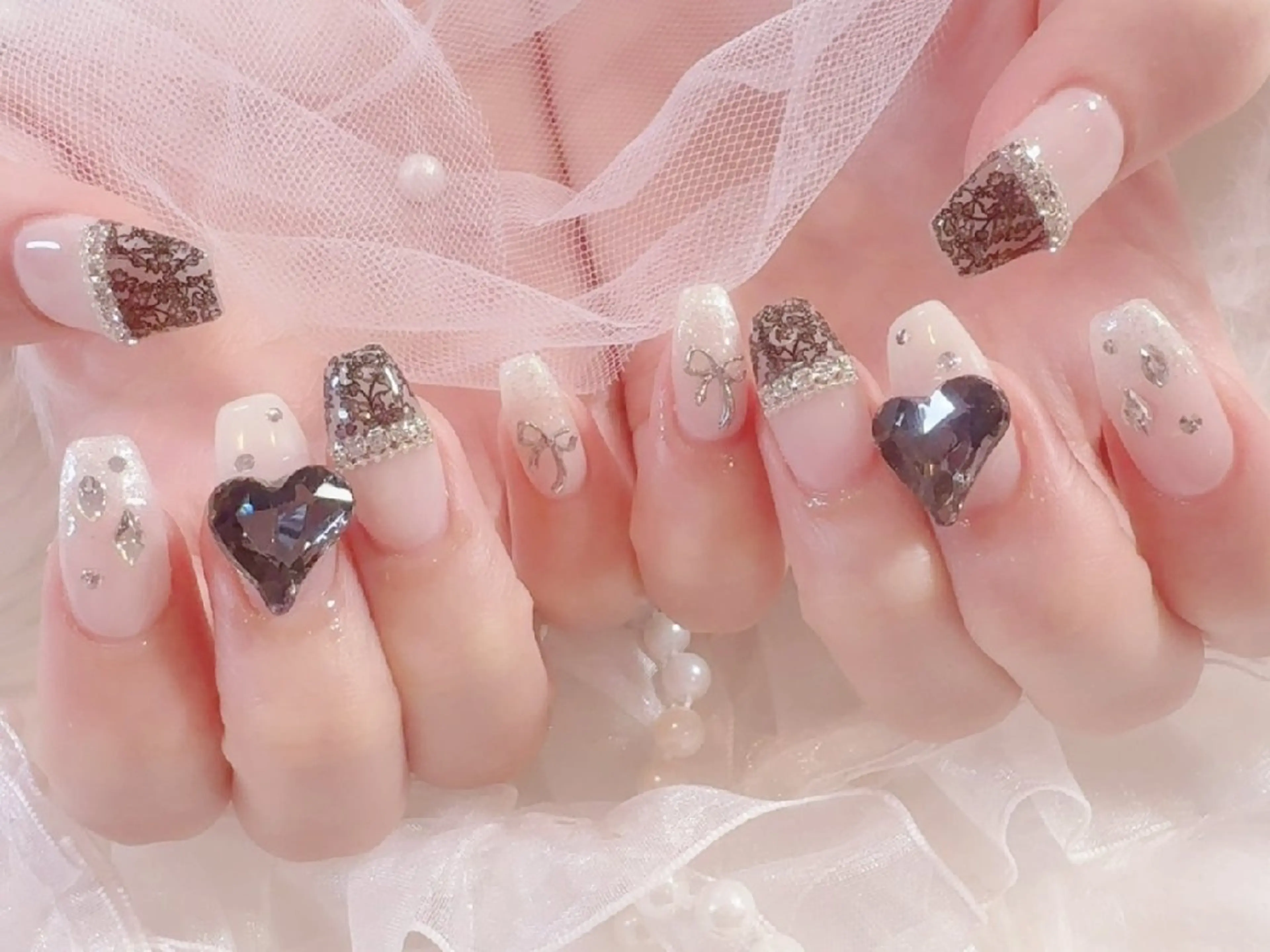 ネイル アートネイル ワンホンネイル ハンドネイル Milkyway☁️ 韓国ネイル/南堀江のネイルデザイン